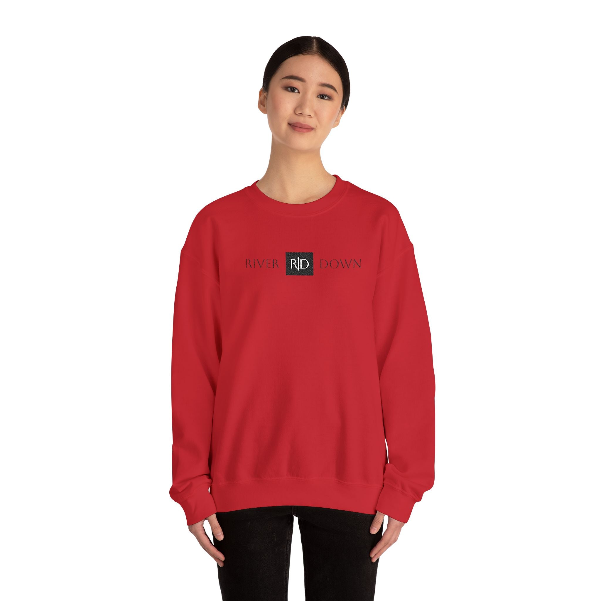 3 - Sweatshirt Embroidered Square RD Minimal Graphic Crewneck Sweatshirt — Small Black Patch Logo