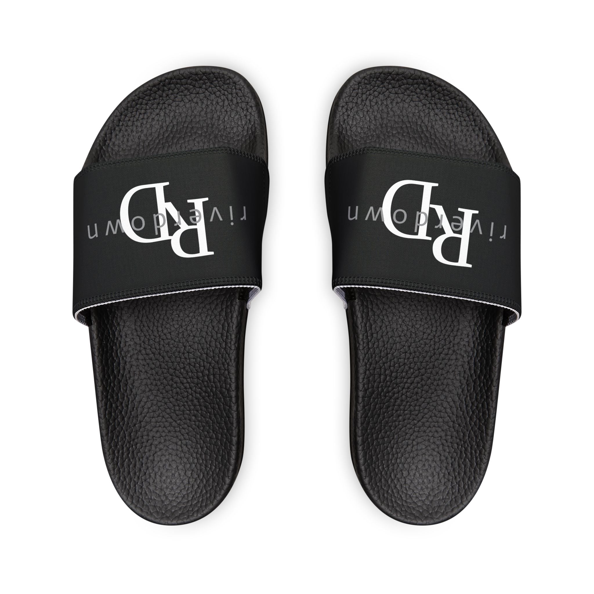 81 - Women's Removable-Strap Sandals – Black Slide Sandals with Interchangeable Strap