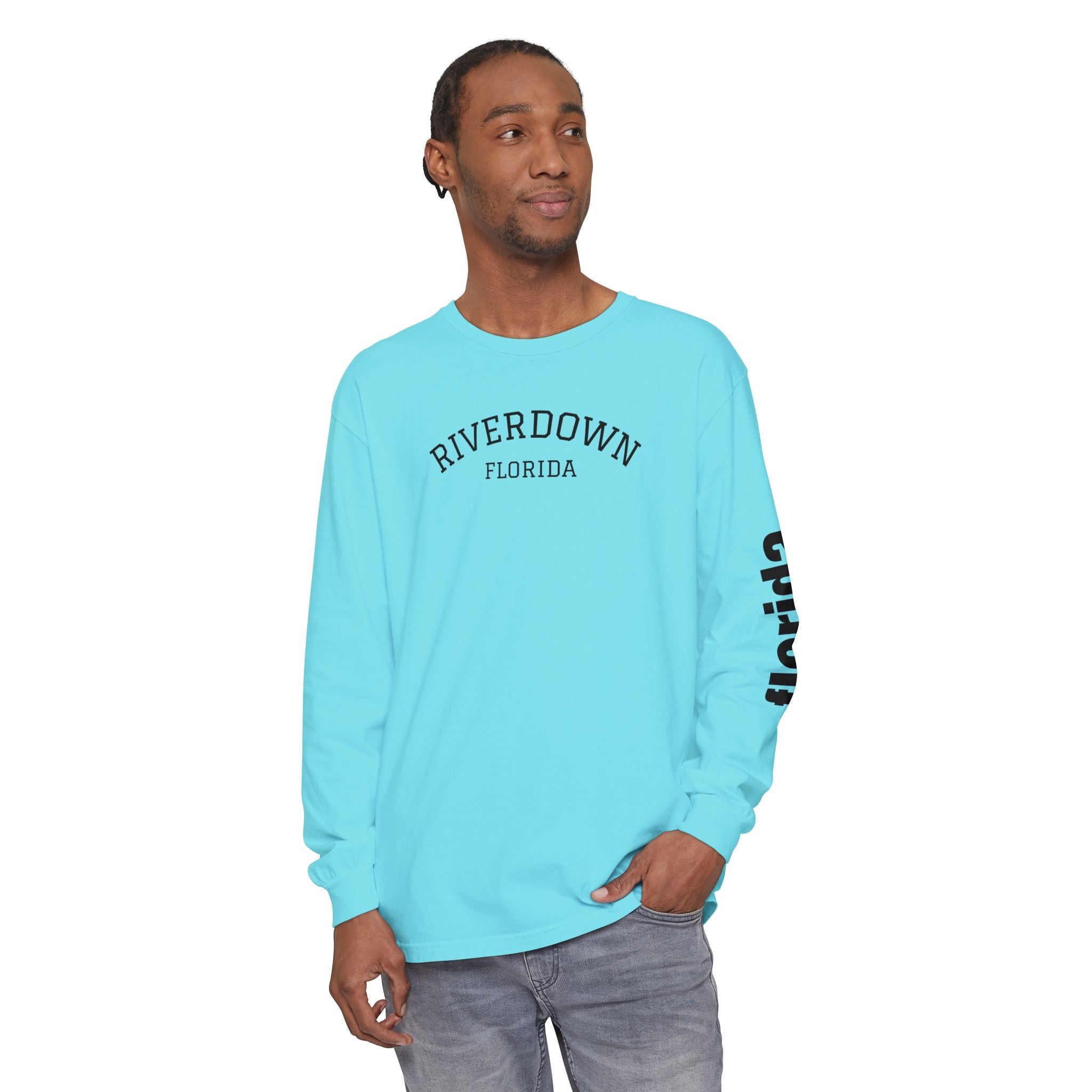 2 - Long Sleeve Tee Multi Colors 'R|D' — Florida Sleeve Graphic