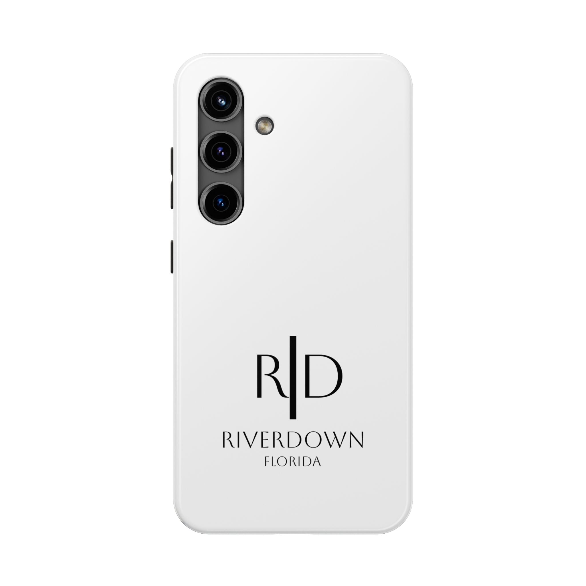 924 - Phone Case White Cap — Durable Protective Phone Cover with Monogram Logo