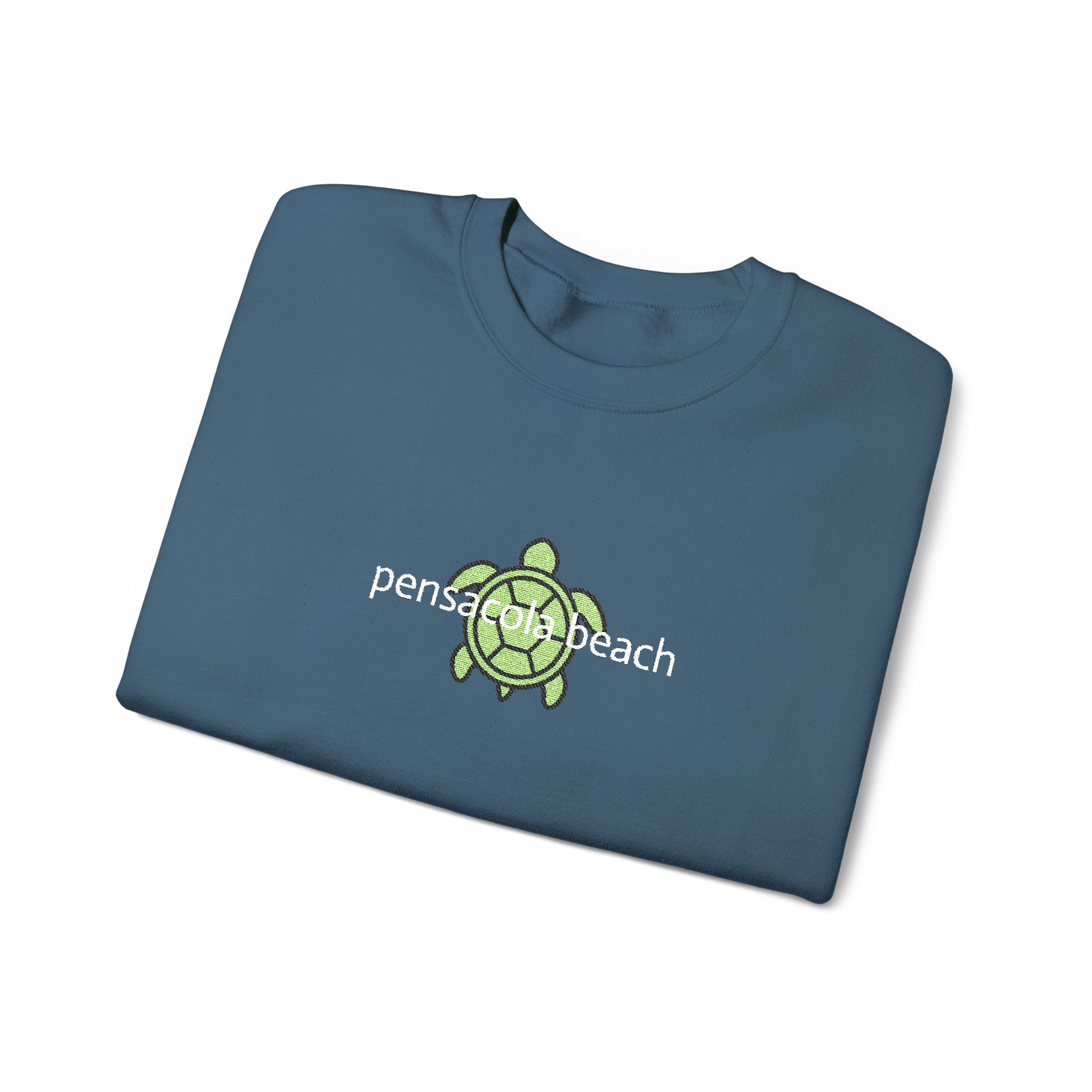 933 - Crewneck Embroidered Pensacola Beach Sweatshirt —Anchor  'Riverdown' Anchor Logo Minimalist Nautical Pullover