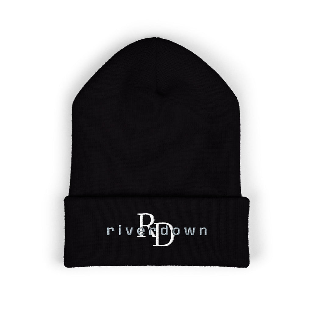 92 - RD Embroidered Cuffed Beanie — Classic Knit Hat, Bold Yellow