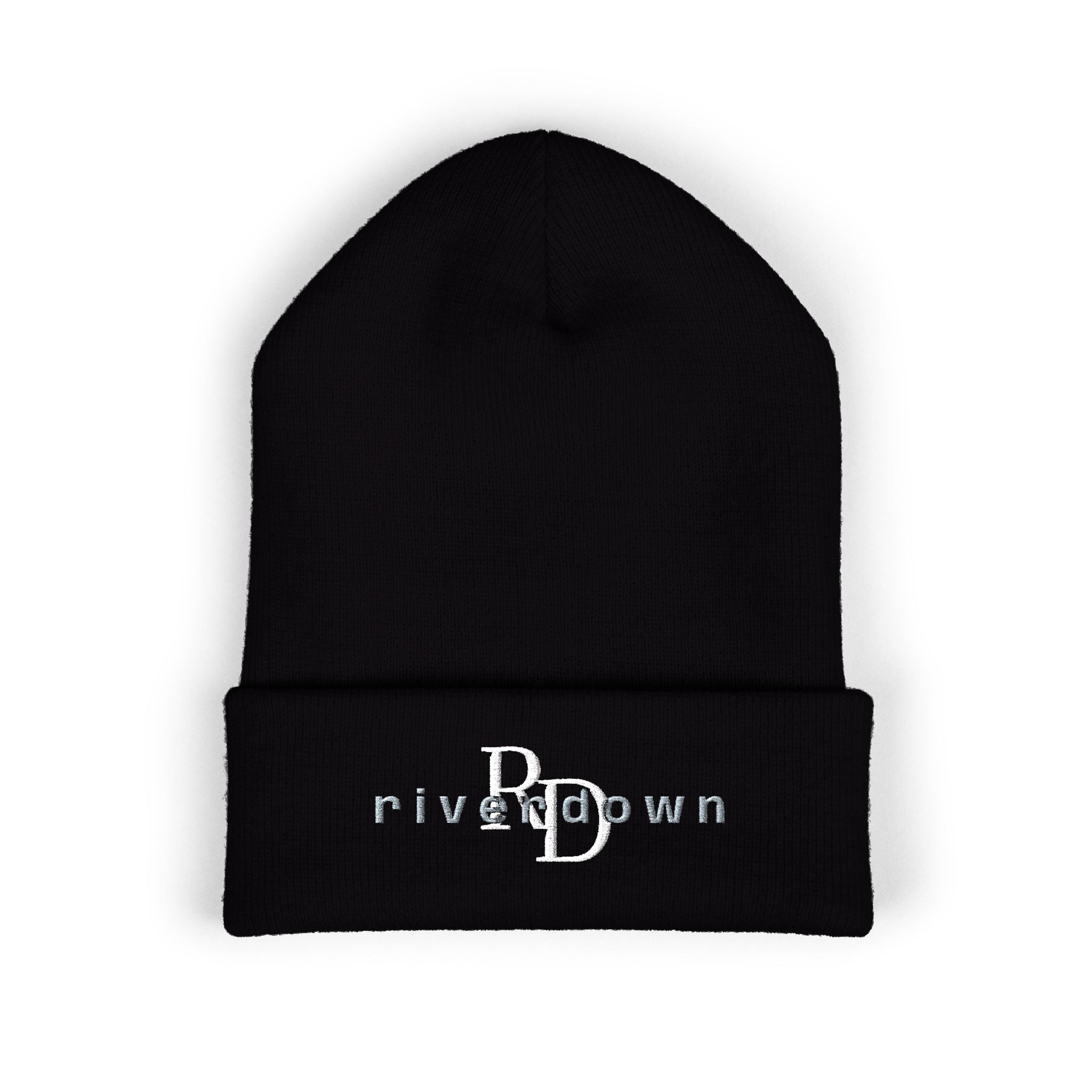 92 - RD Embroidered Cuffed Beanie — Classic Knit Hat, Bold Yellow