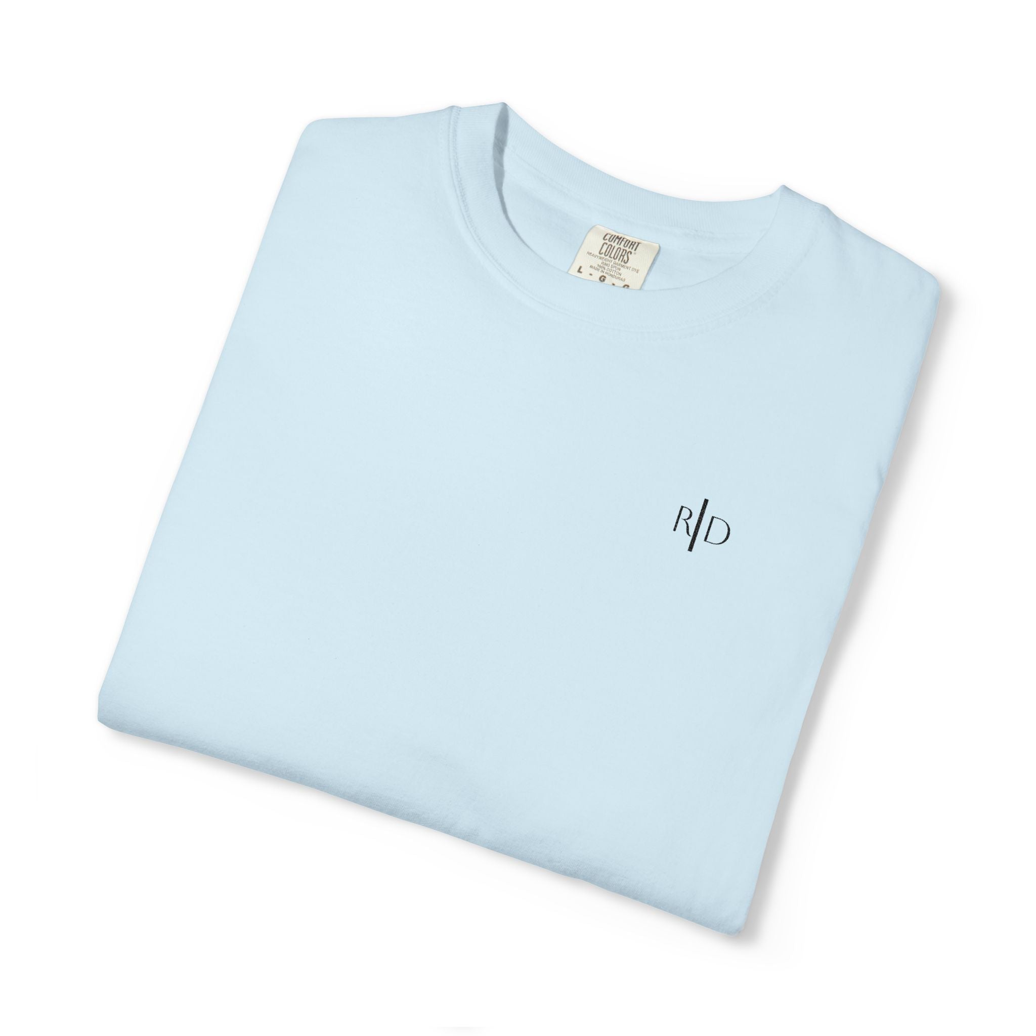 101 - Embroidered RD Logo T-Shirt — Soft Garment-Dyed Casual Tee