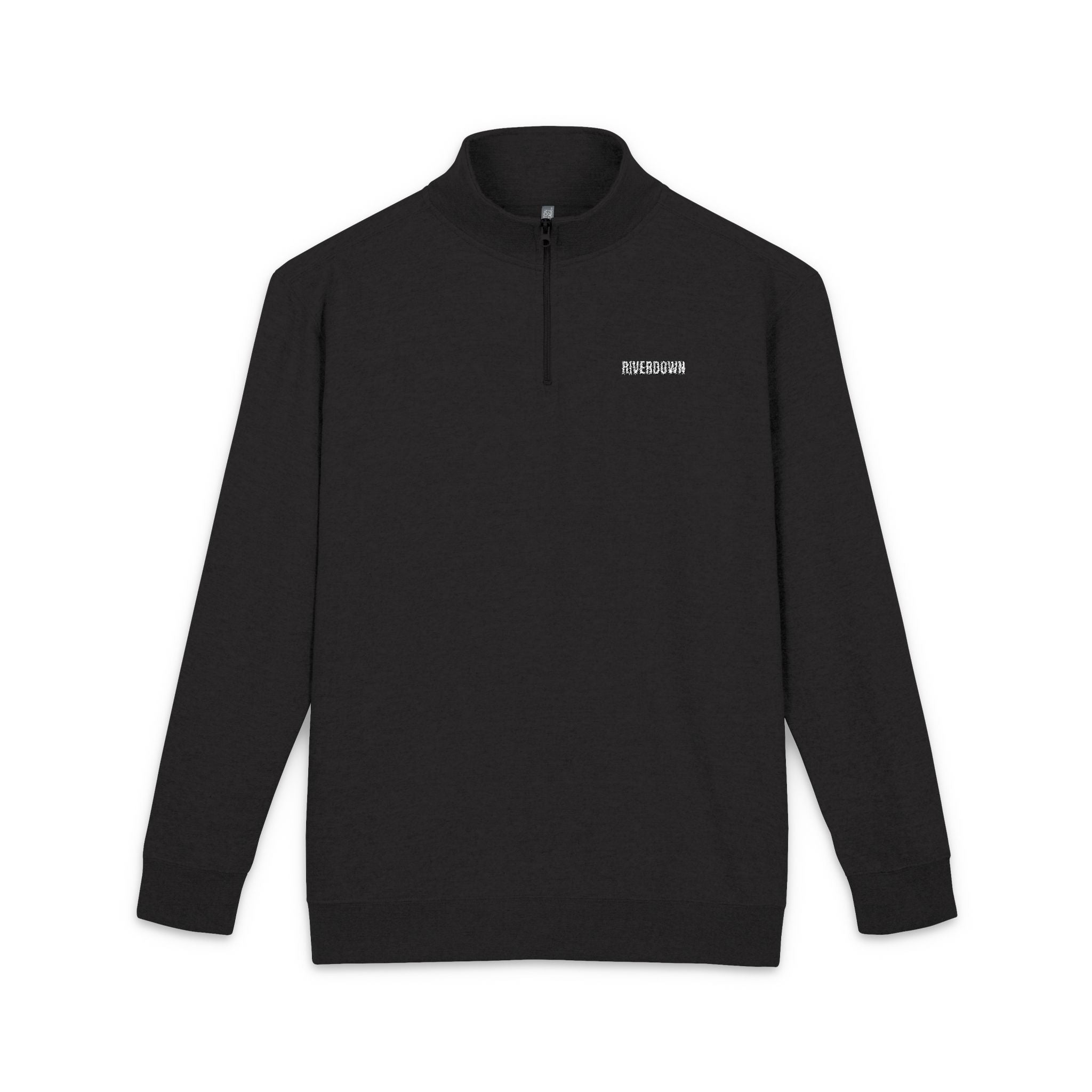 5 - Fleece Pullover Embroidered RD Logo – Quarter‑Zip Casual Sweatshirt