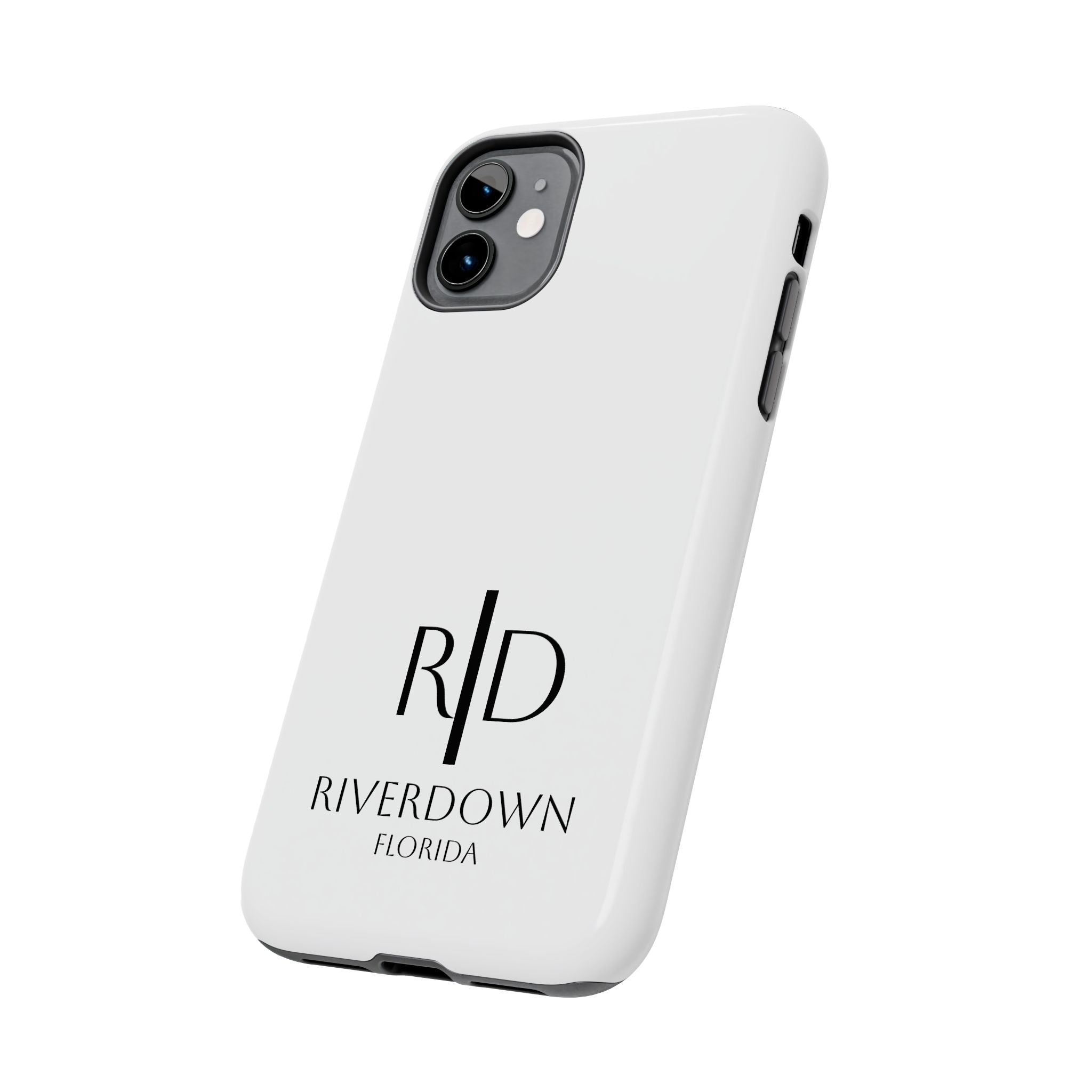 924 - Phone Case White Cap — Durable Protective Phone Cover with Monogram Logo