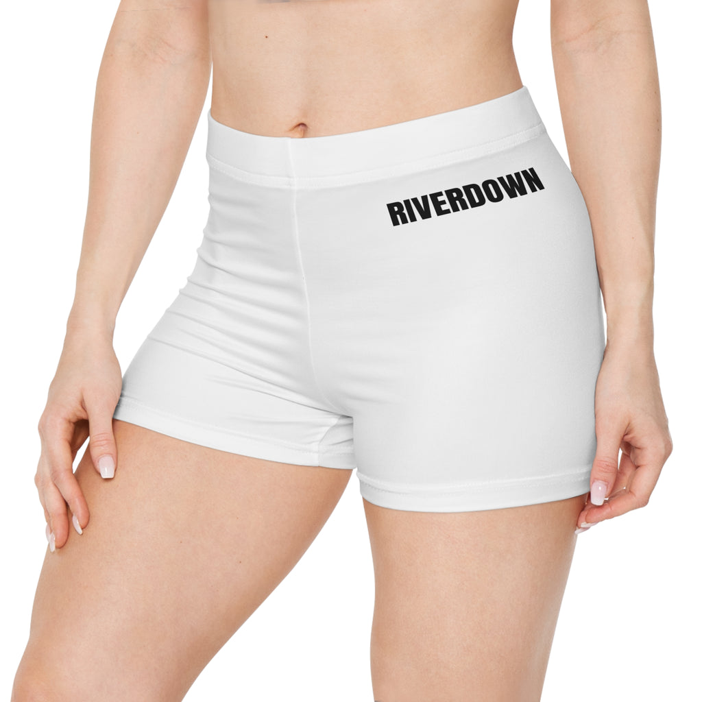 8 - Women’s Athletic Shorts White Cap Minimalist 'R|D' Women's Performance Shorts — White Athletic Bike Shorts