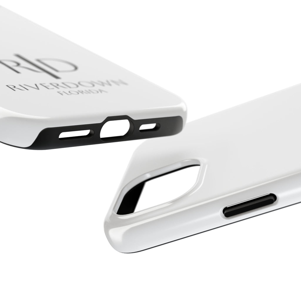 924 - Phone Case White Cap — Durable Protective Phone Cover with Monogram Logo