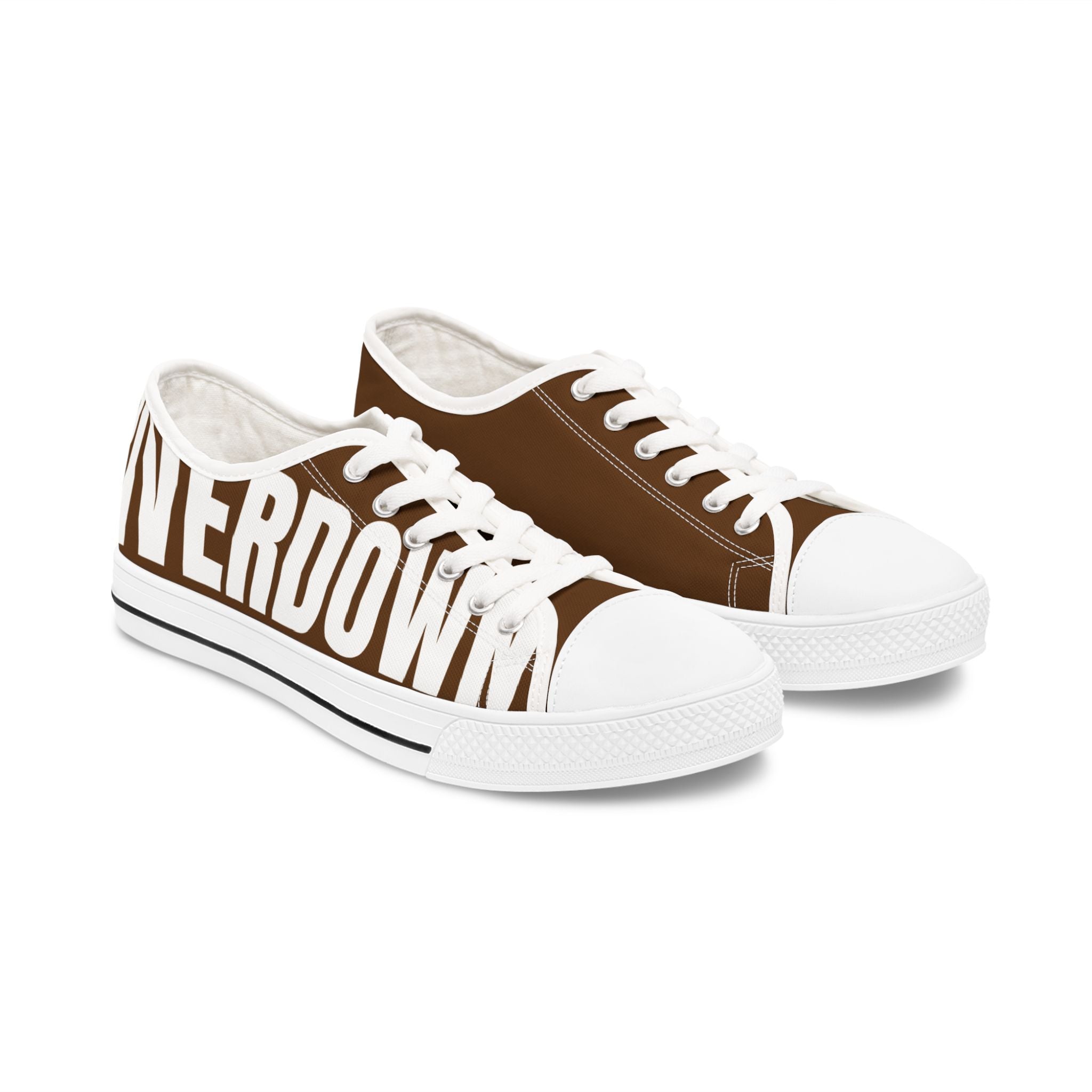 81 - Women’s Brown Low Top Sneakers — Canvas Shoes