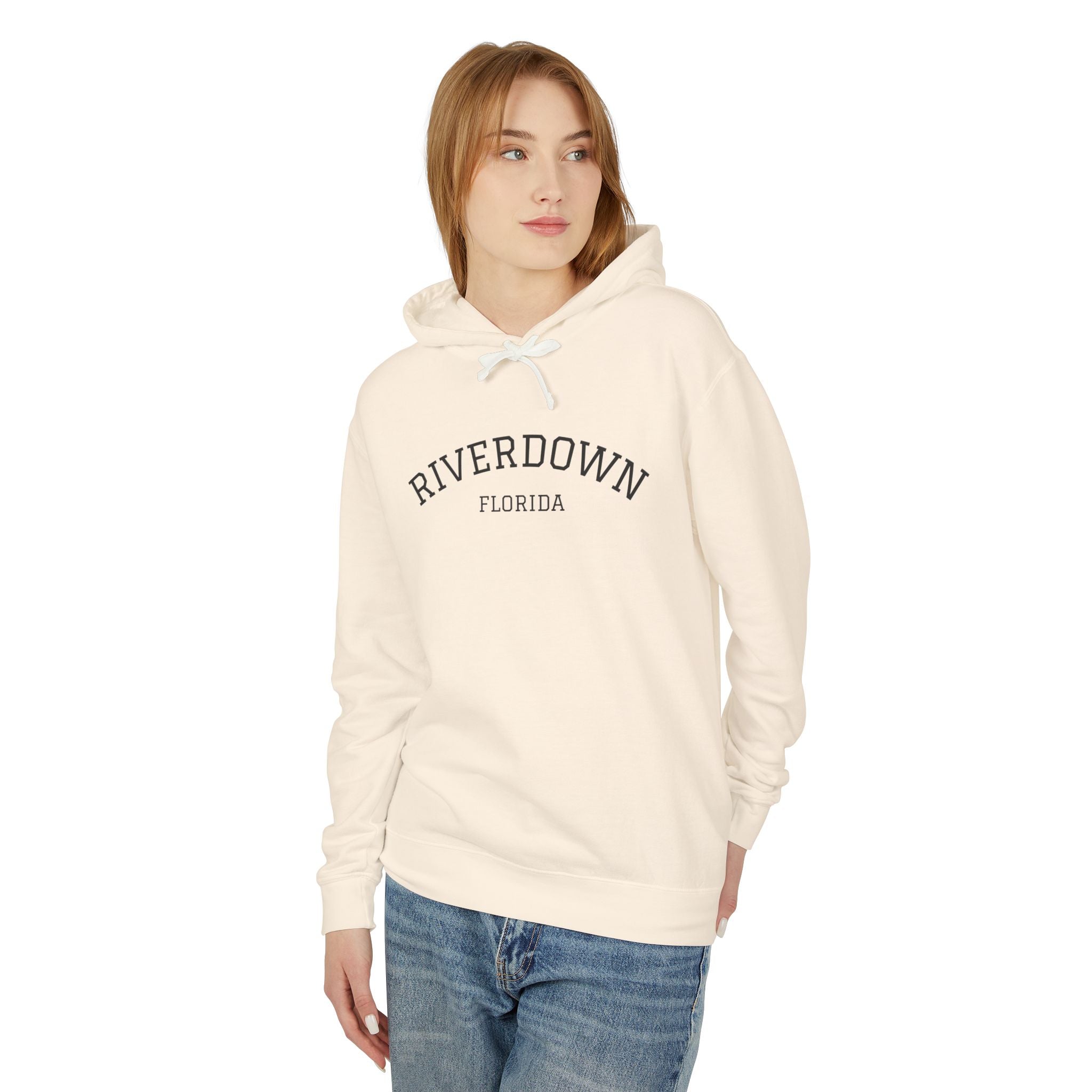 4 - Hoodie Multi Colors Collegiate Logo Hoodie — Lightweight Pastel Blue Sweatshirt