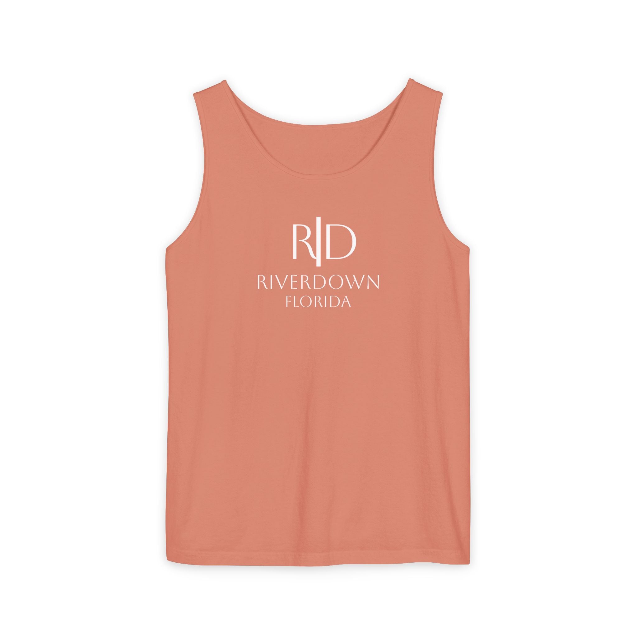 14 - Tank Top Multi Colors Coral Minimalist 'R|D' Monogram Tank Top — Lightweight Casual Summer Tee