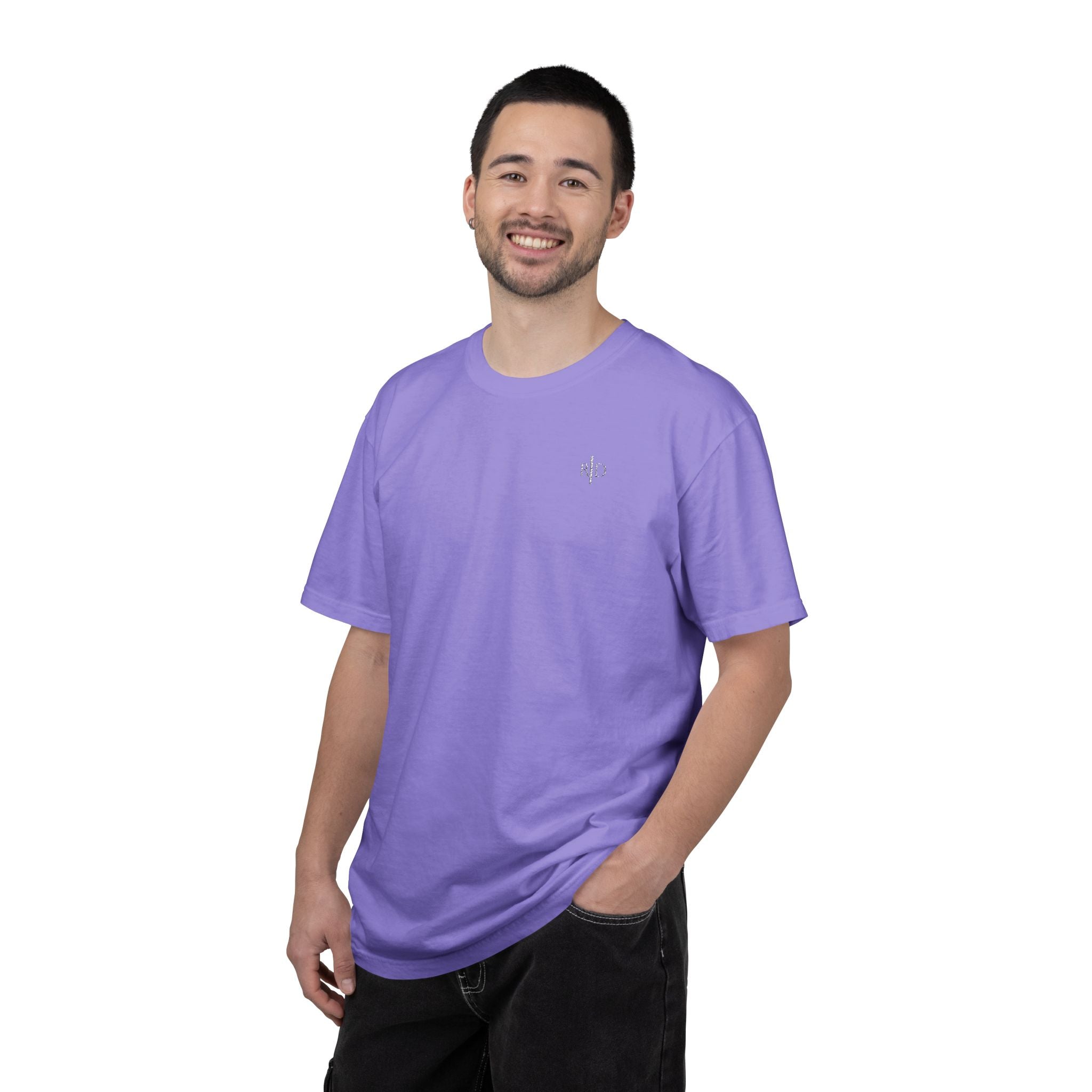 101 - Embroidered RD Logo T-Shirt — Soft Garment-Dyed Casual Tee