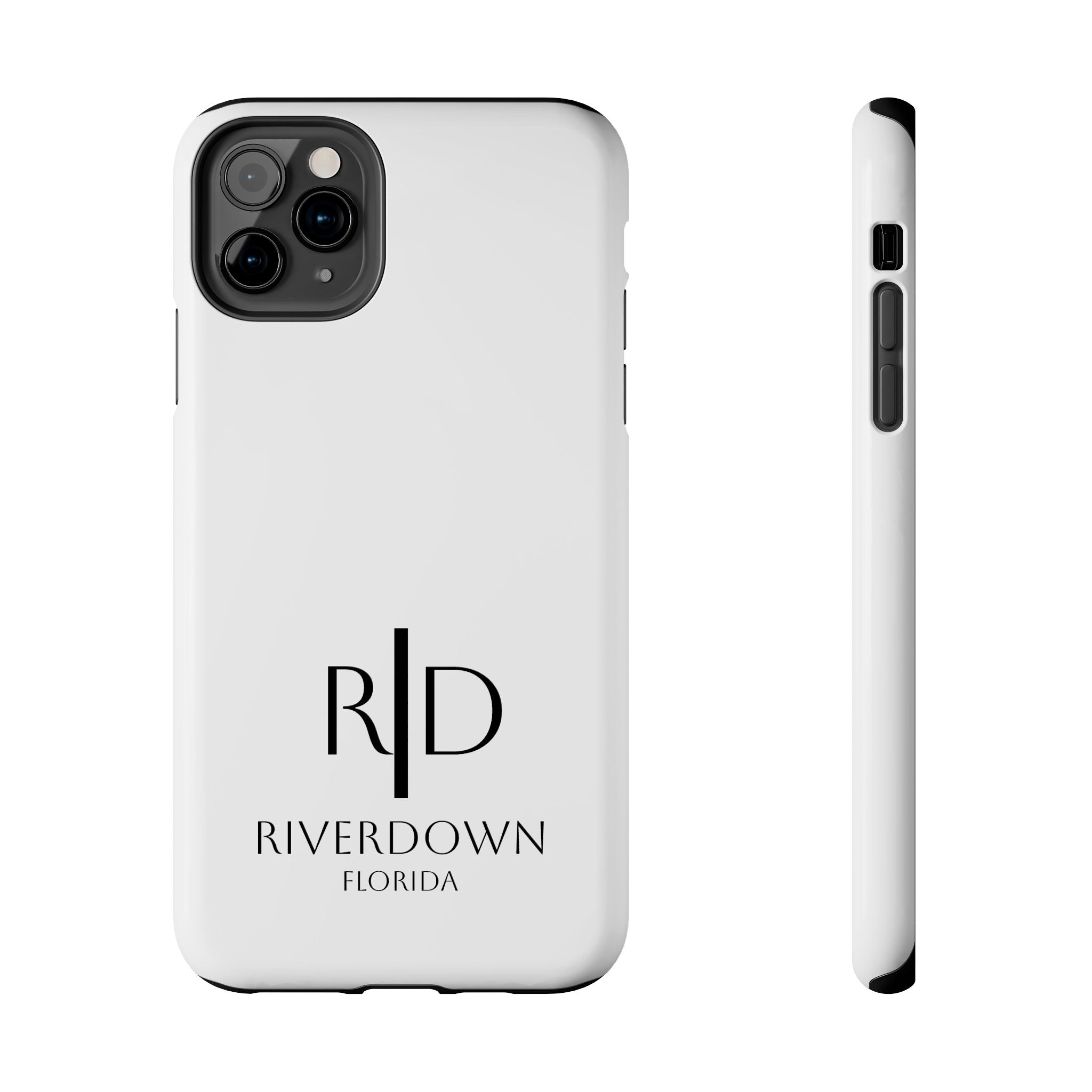 924 - Phone Case White Cap — Durable Protective Phone Cover with Monogram Logo