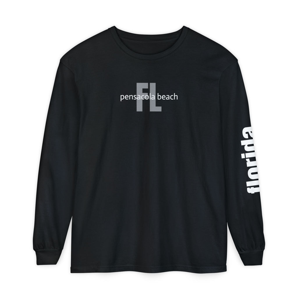 932 - Long Sleeve Tee Pensacola Beach Multi Colors — Florida Sleeve Graphic