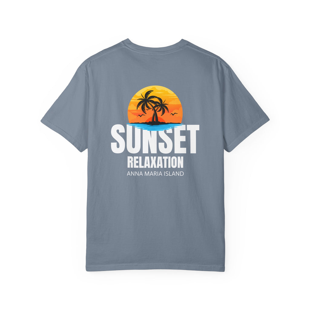 10 - Tee Multi Colors Sunset Relaxation — Minimalist Initials T-Shirt