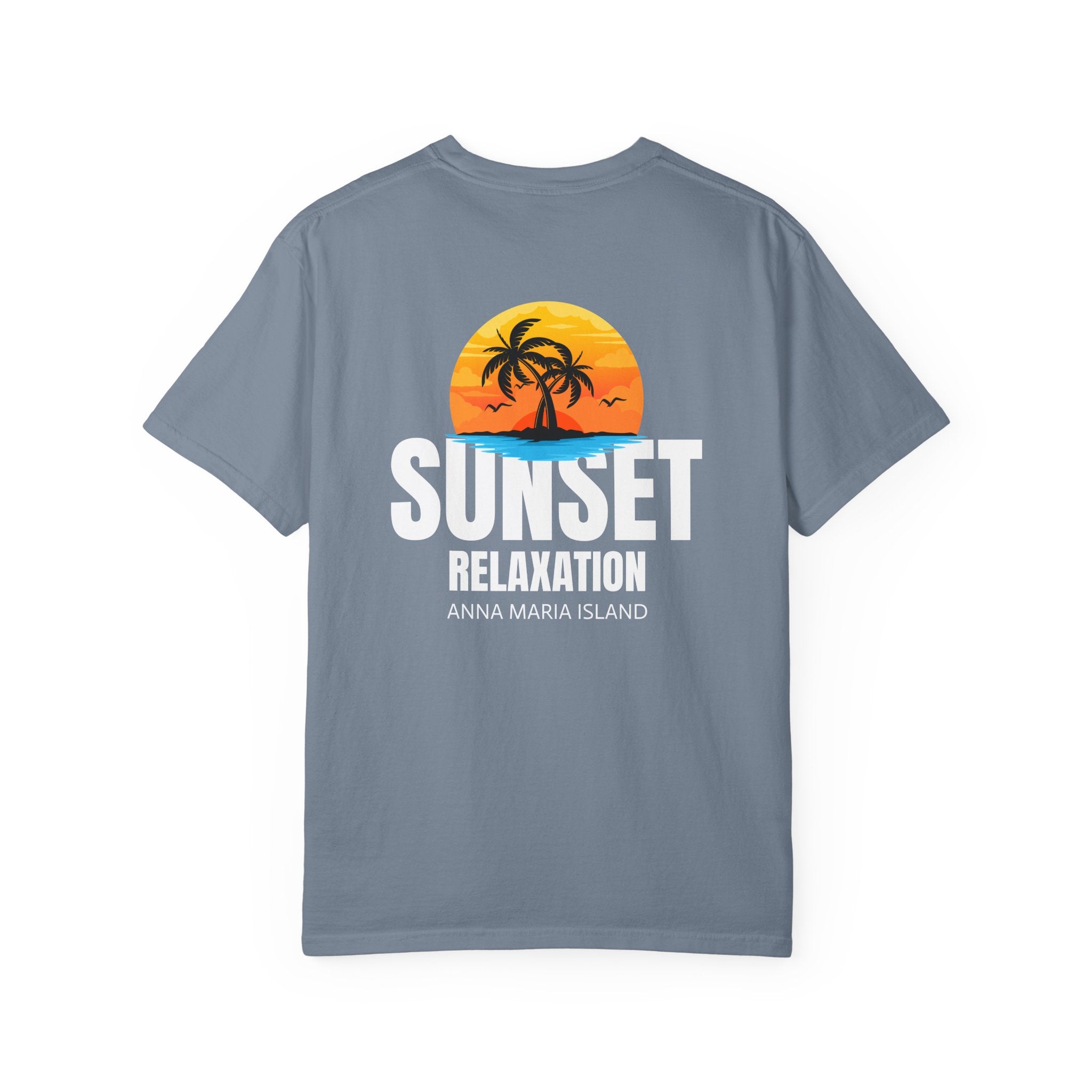 10 - Tee Multi Colors Sunset Relaxation — Minimalist Initials T-Shirt