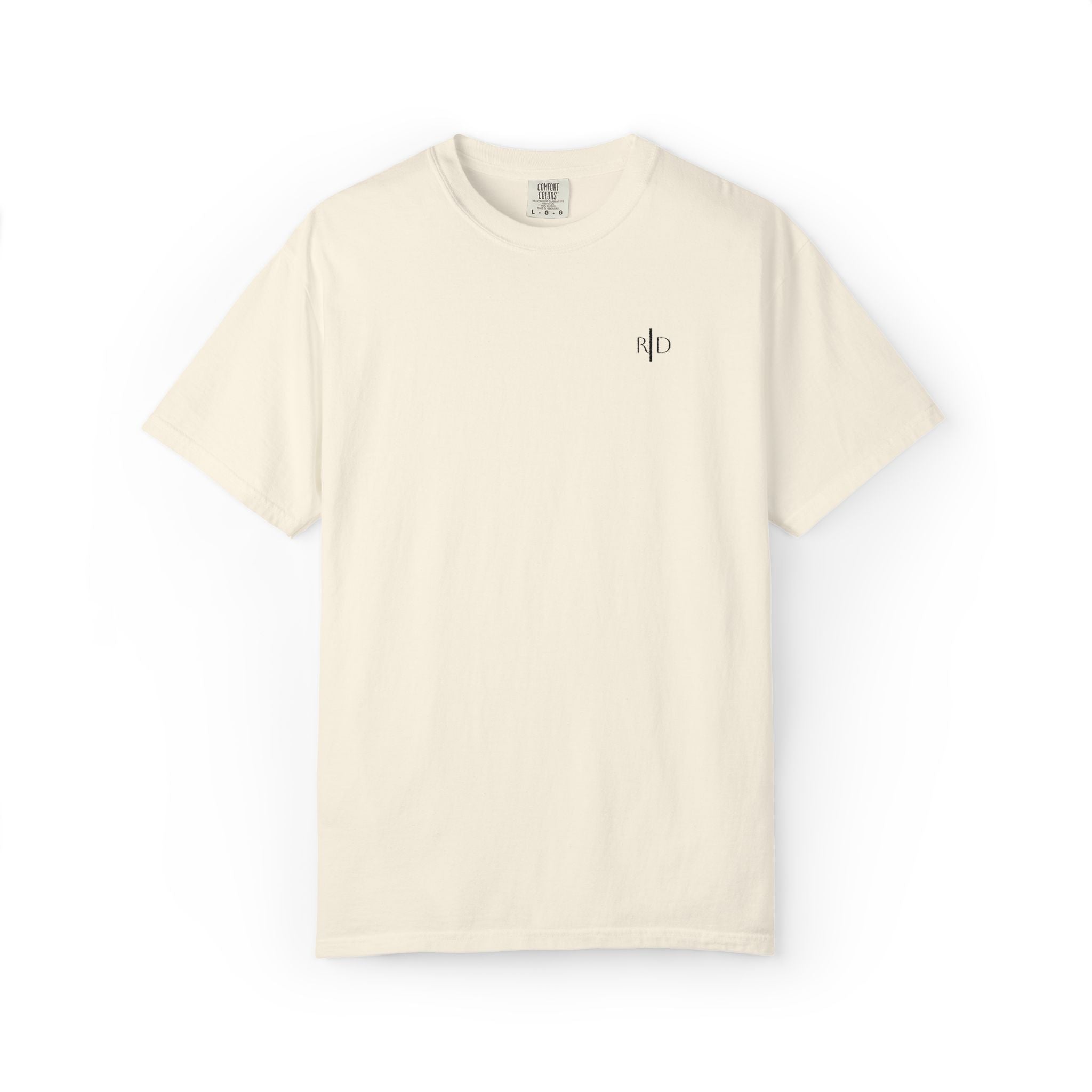 101 - Embroidered RD Logo T-Shirt — Soft Garment-Dyed Casual Tee