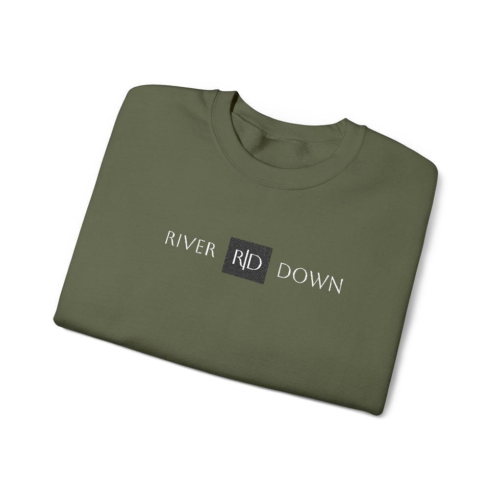 3 - Sweatshirt Embroidered Square RD Minimal Graphic Crewneck Sweatshirt — Small Black Patch Logo