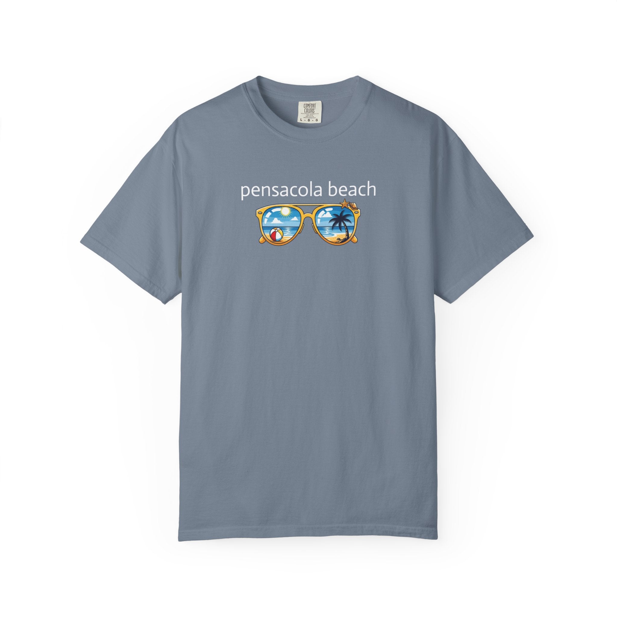 931 - Tee Multi Colors Pensacola Beach Glasses - T-Shirt