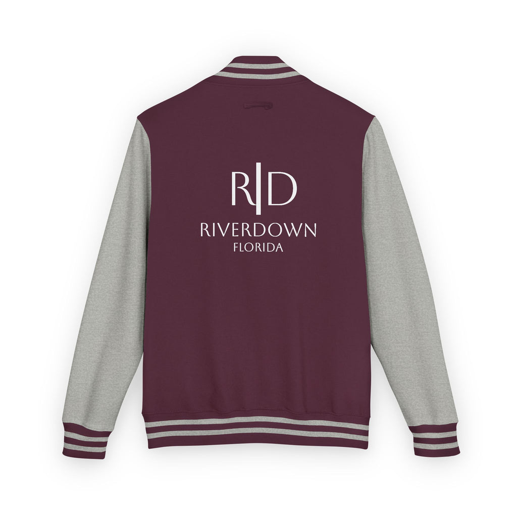 52 - Jacket Letterman - Classic Black & White Varsity Style with 'R|D' Chest Logo