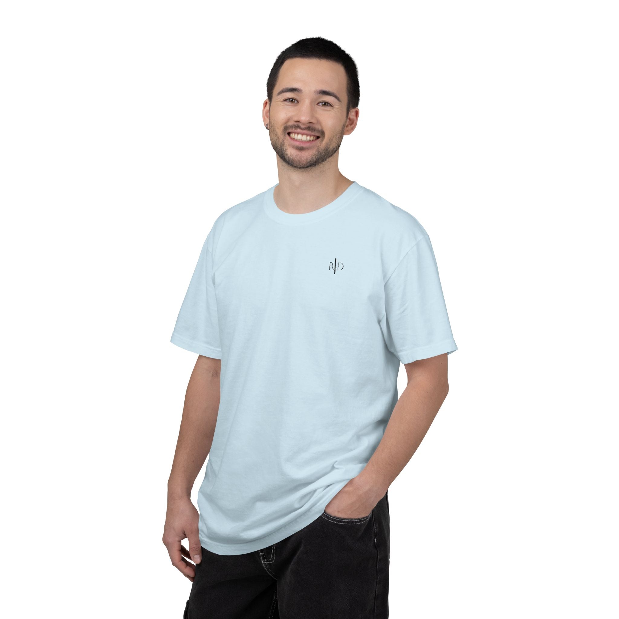 101 - Embroidered RD Logo T-Shirt — Soft Garment-Dyed Casual Tee