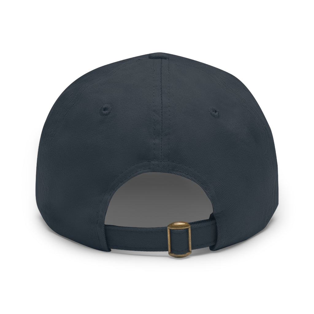 92 - Dad Hat with Leather Patch Multi Color (Rectangle)