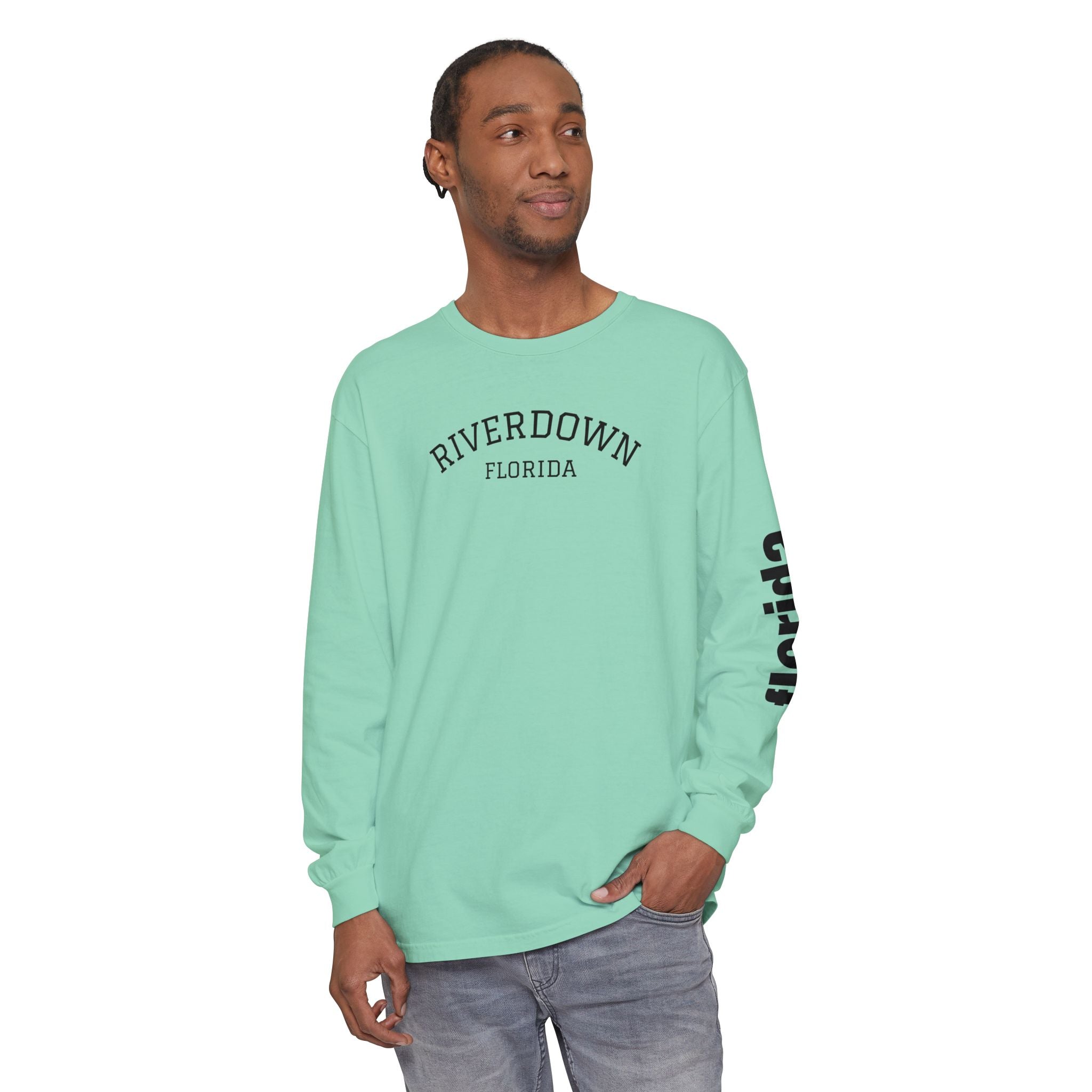 2 - Long Sleeve Tee Multi Colors 'R|D' — Florida Sleeve Graphic