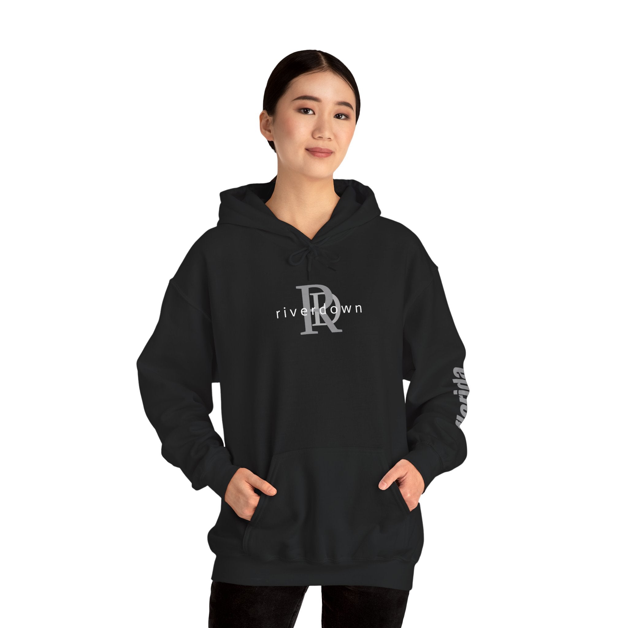 4 - Unisex Heavy RD Overlay Hooded Sweatshirt