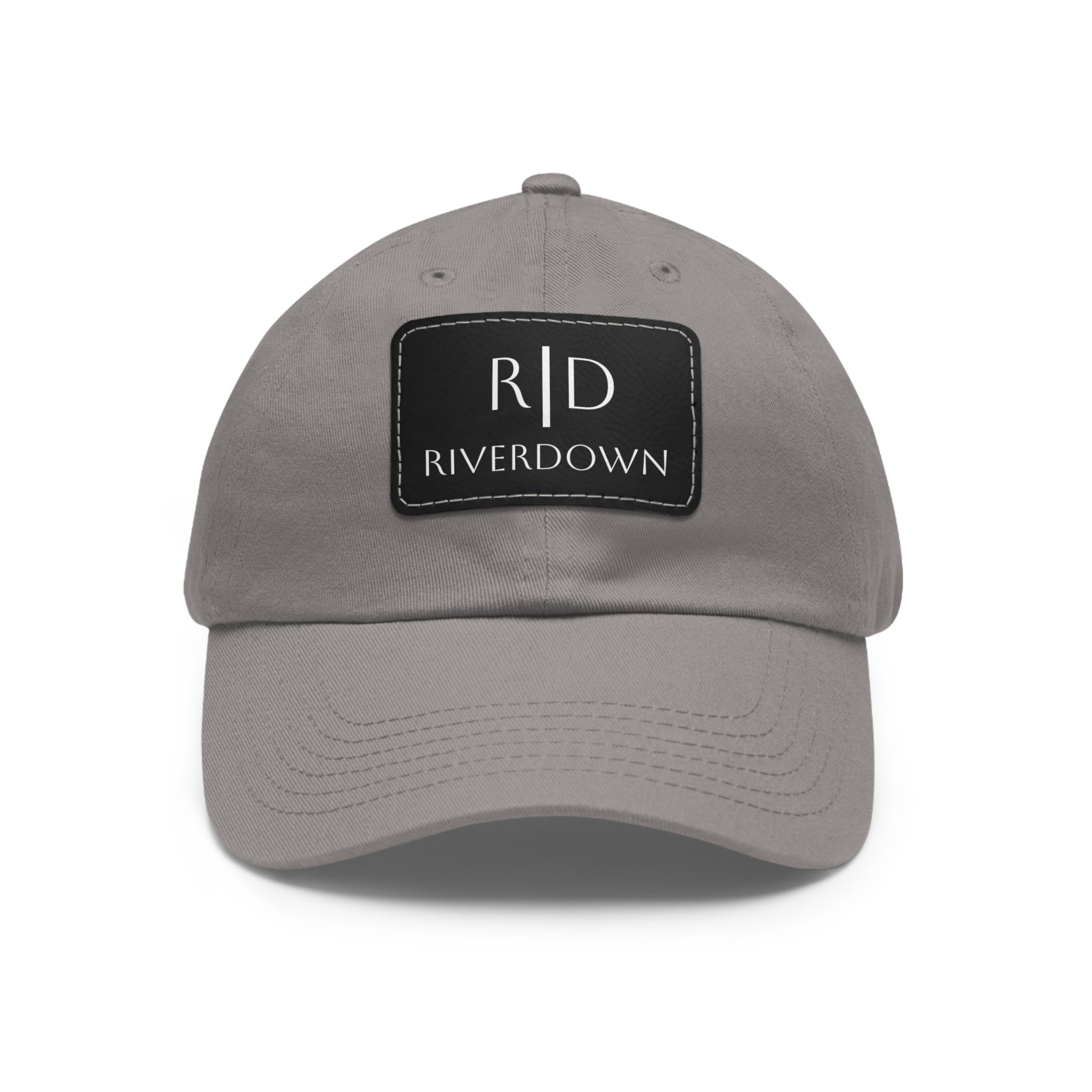 92 - Dad Hat with Leather Patch Multi Color (Rectangle)