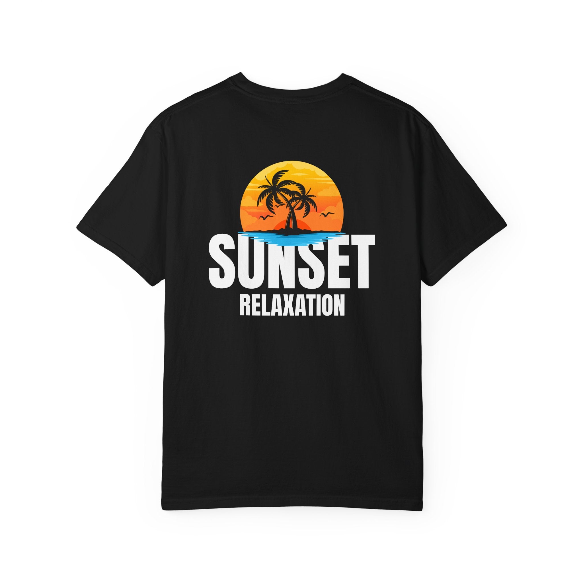10 - Tee Multi Colors Sunset Relaxation — Minimalist Initials T-Shirt