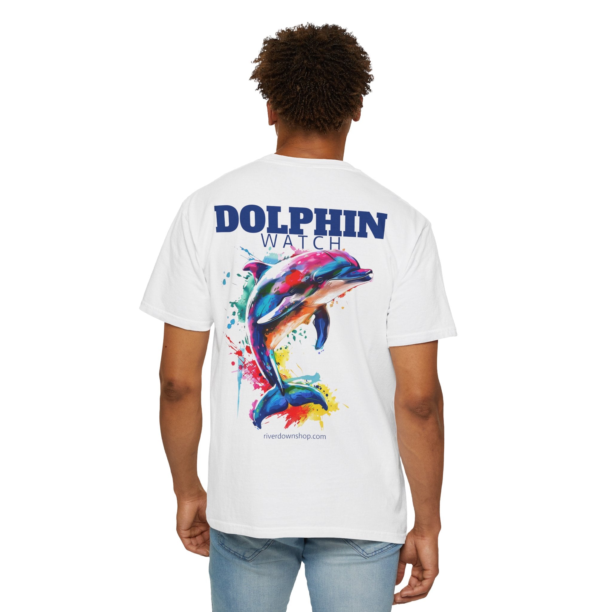 10 - Tee White Painted Dolphin - T-Shirt