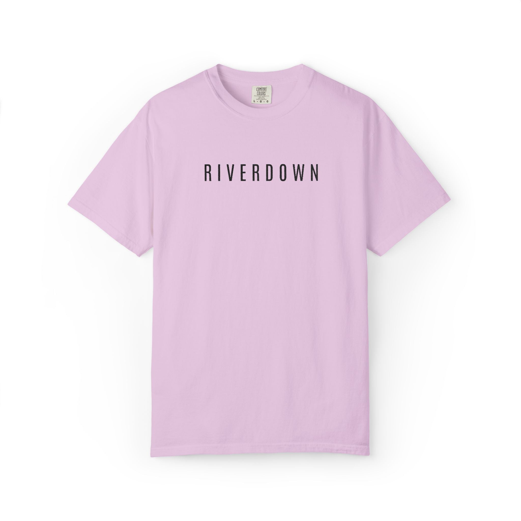 102 - Embroidered RIVERDOWN T-Shirt — Soft Garment-Dyed Casual Tee
