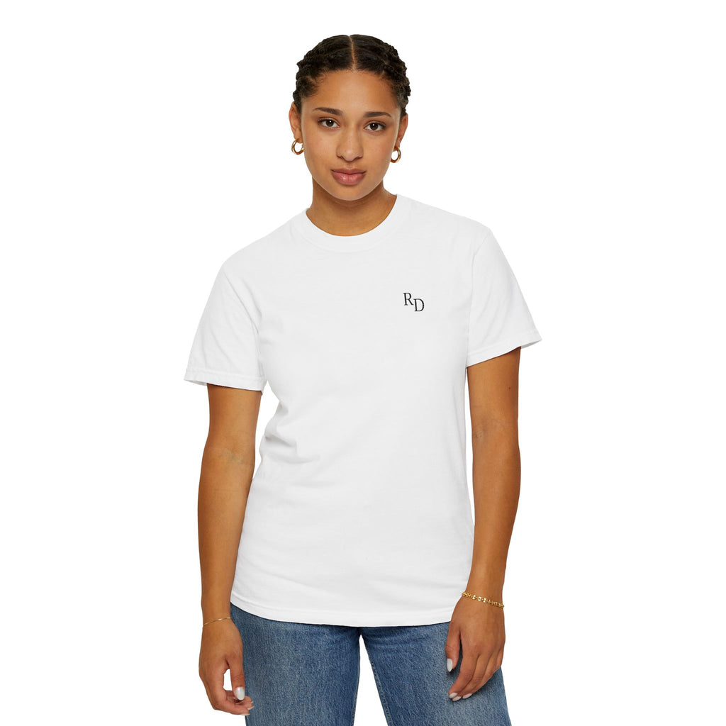102 - Embroidered RD Logo T-Shirt — Soft Garment-Dyed Casual Tee