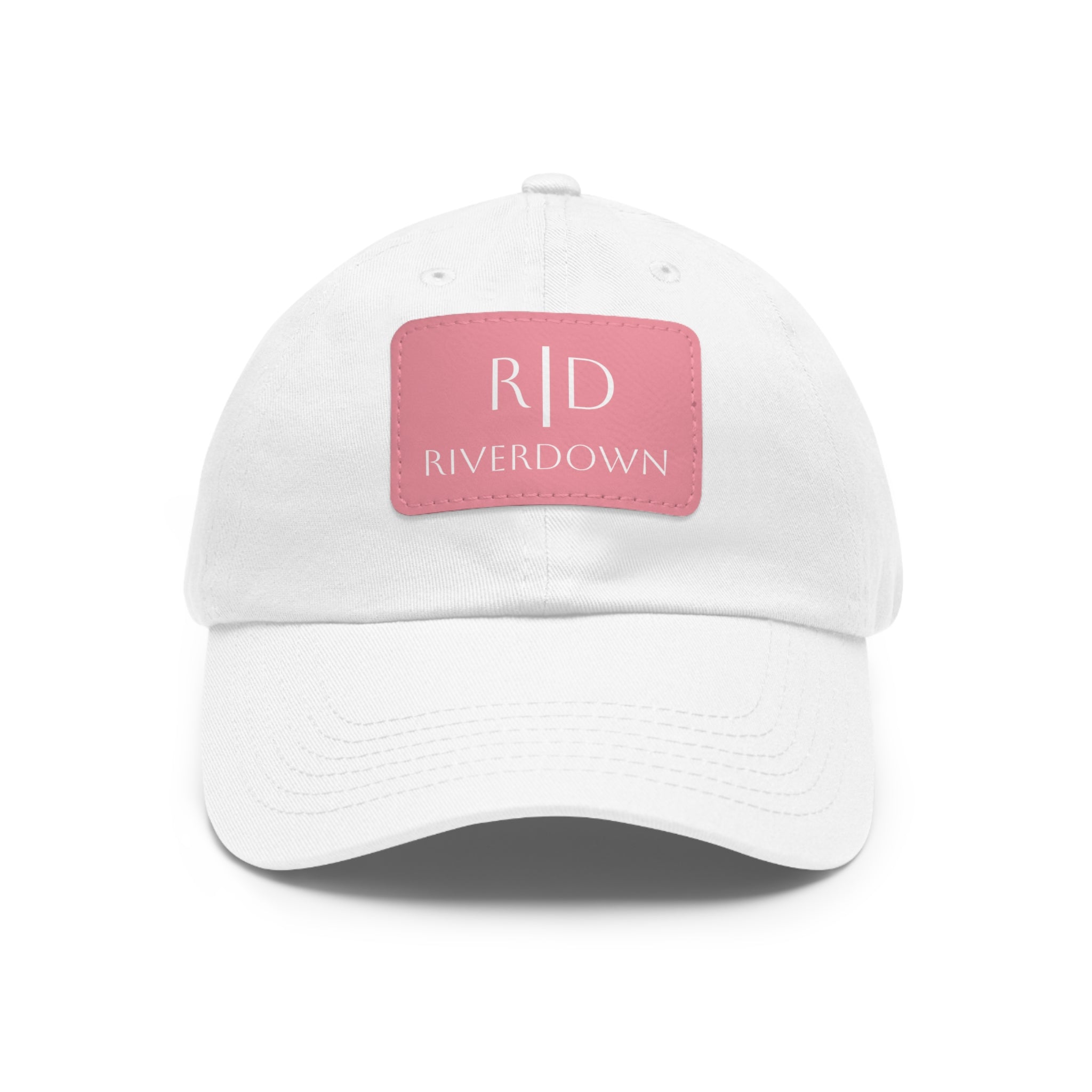 92 - Dad Hat with Leather Patch Multi Color (Rectangle)