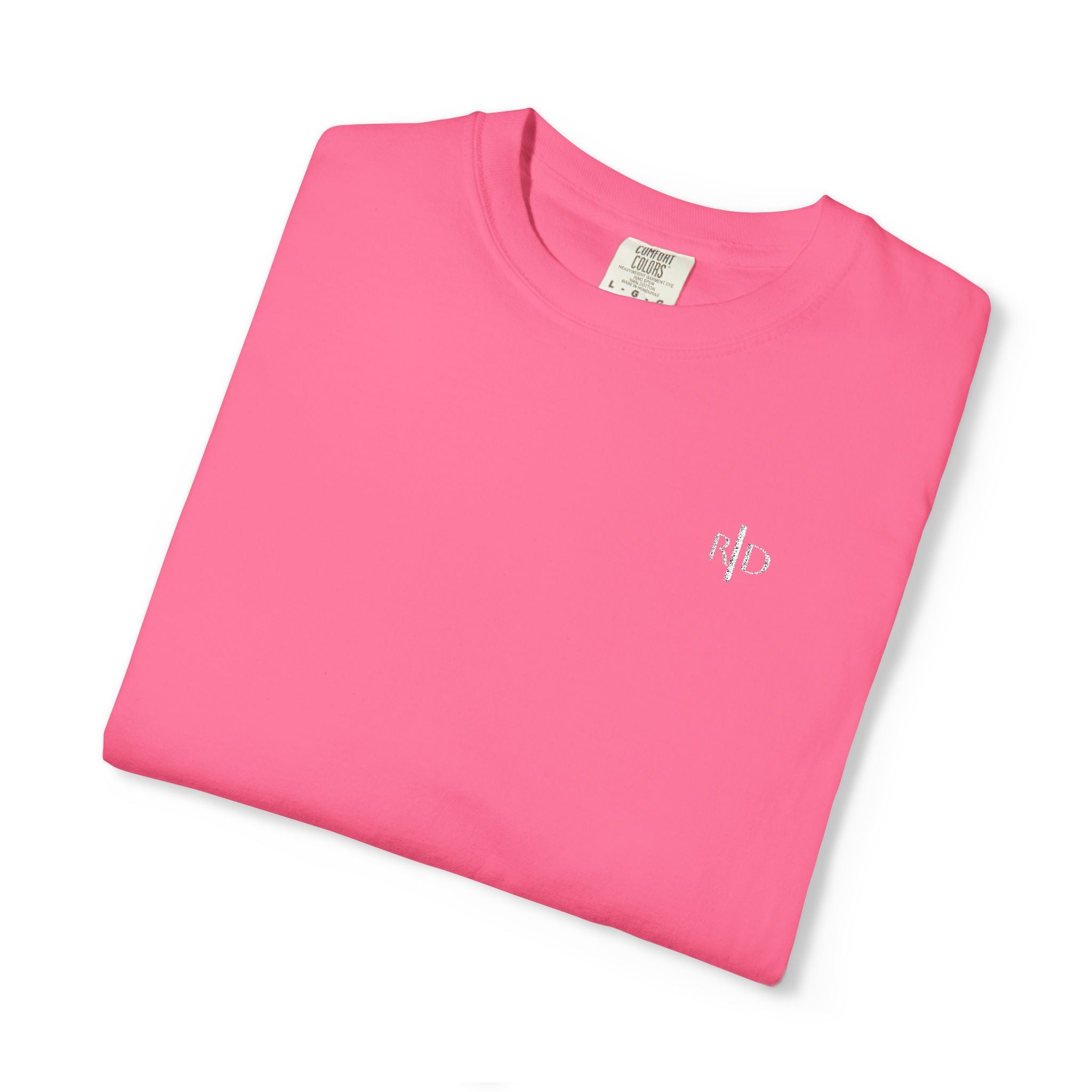 101 - Embroidered RD Logo T-Shirt — Soft Garment-Dyed Casual Tee