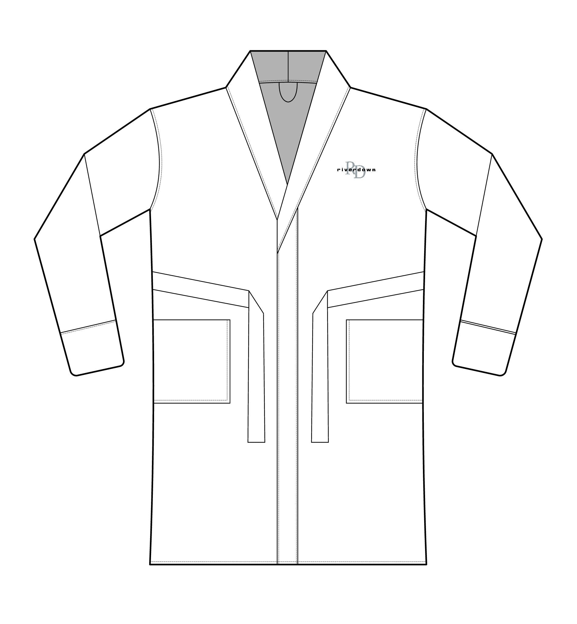 52 - Embroidered Terry Shawl Robe – Cozy Spa Bathrobe with Monogram Accent
