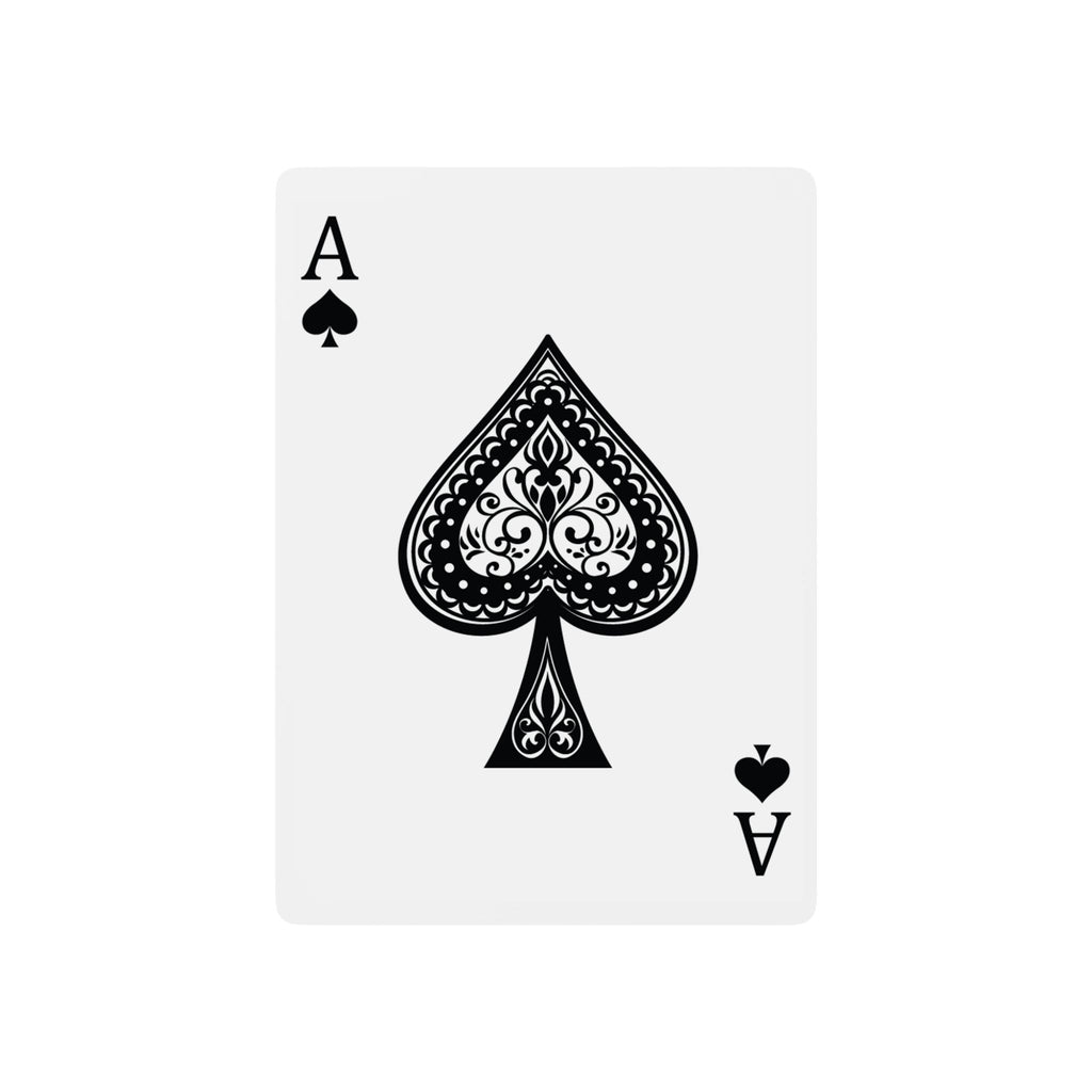 929 - Poker Playing Cards – Luxury Black & White Spade Deck (Ace of Spades Design)