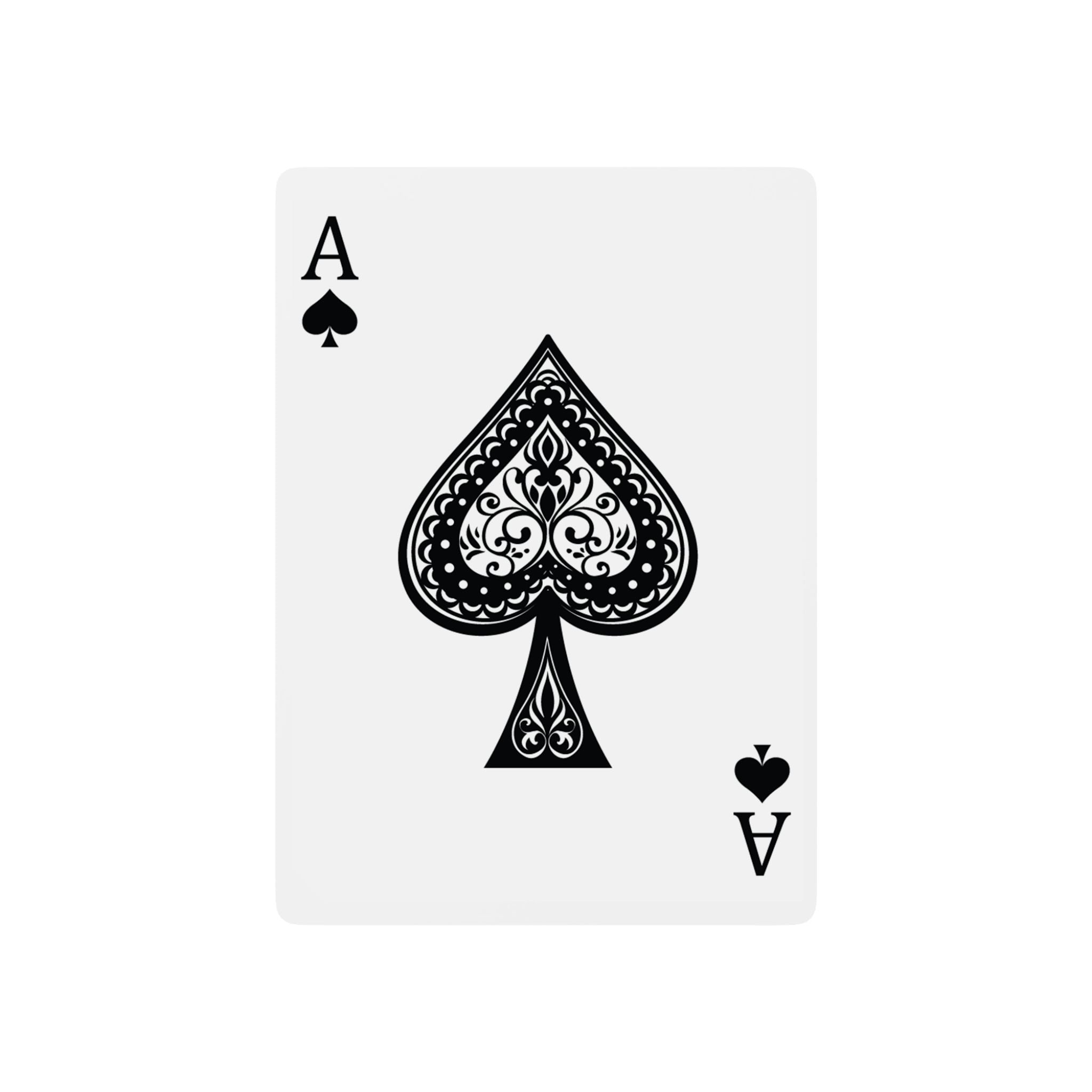 929 - Poker Playing Cards – Luxury Black & White Spade Deck (Ace of Spades Design)