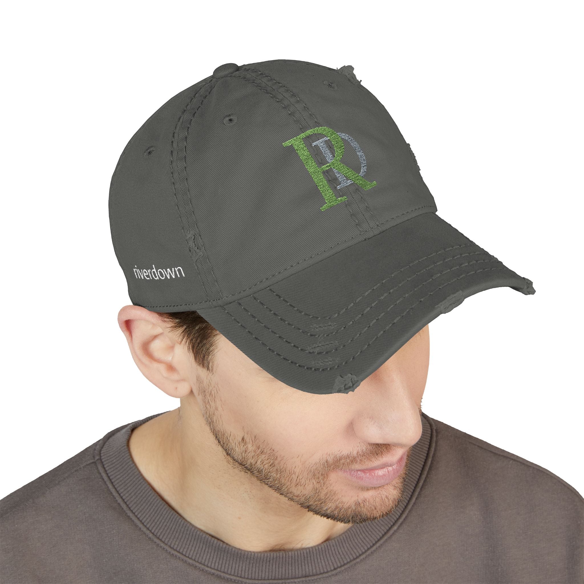 920 - Hat Multi Colors RD Distressed Embroidered 'Riverdown' Dad Hat – Vintage Washed Baseball Cap
