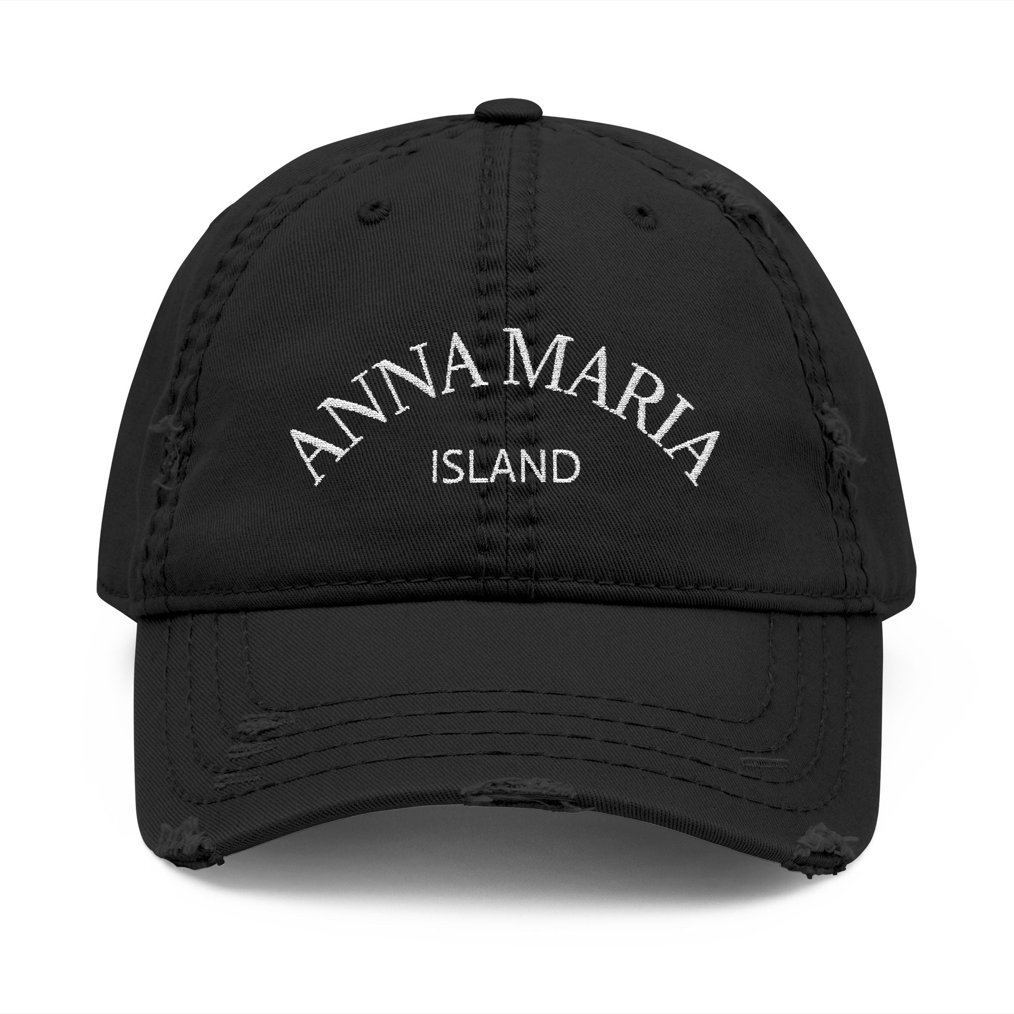 92 - Anna Maria Island Embroidered Distressed Dad Hat - Embroidered Vintage Beach Cap