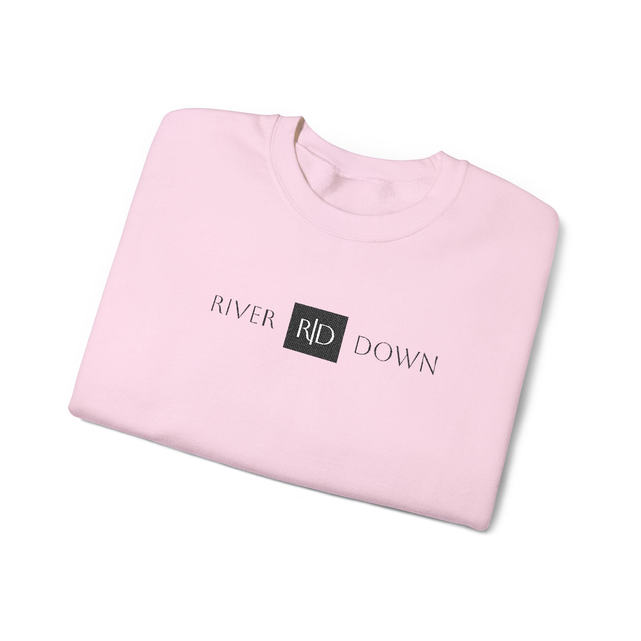 3 - Sweatshirt Embroidered Square RD Minimal Graphic Crewneck Sweatshirt — Small Black Patch Logo