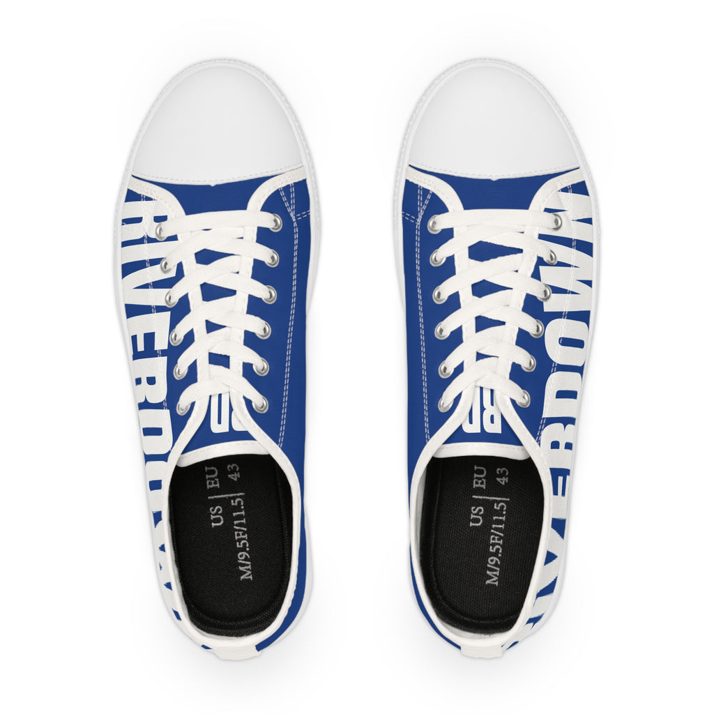 81 - Men's Deep Blue Low Top Sneakers — Canvas Shoes