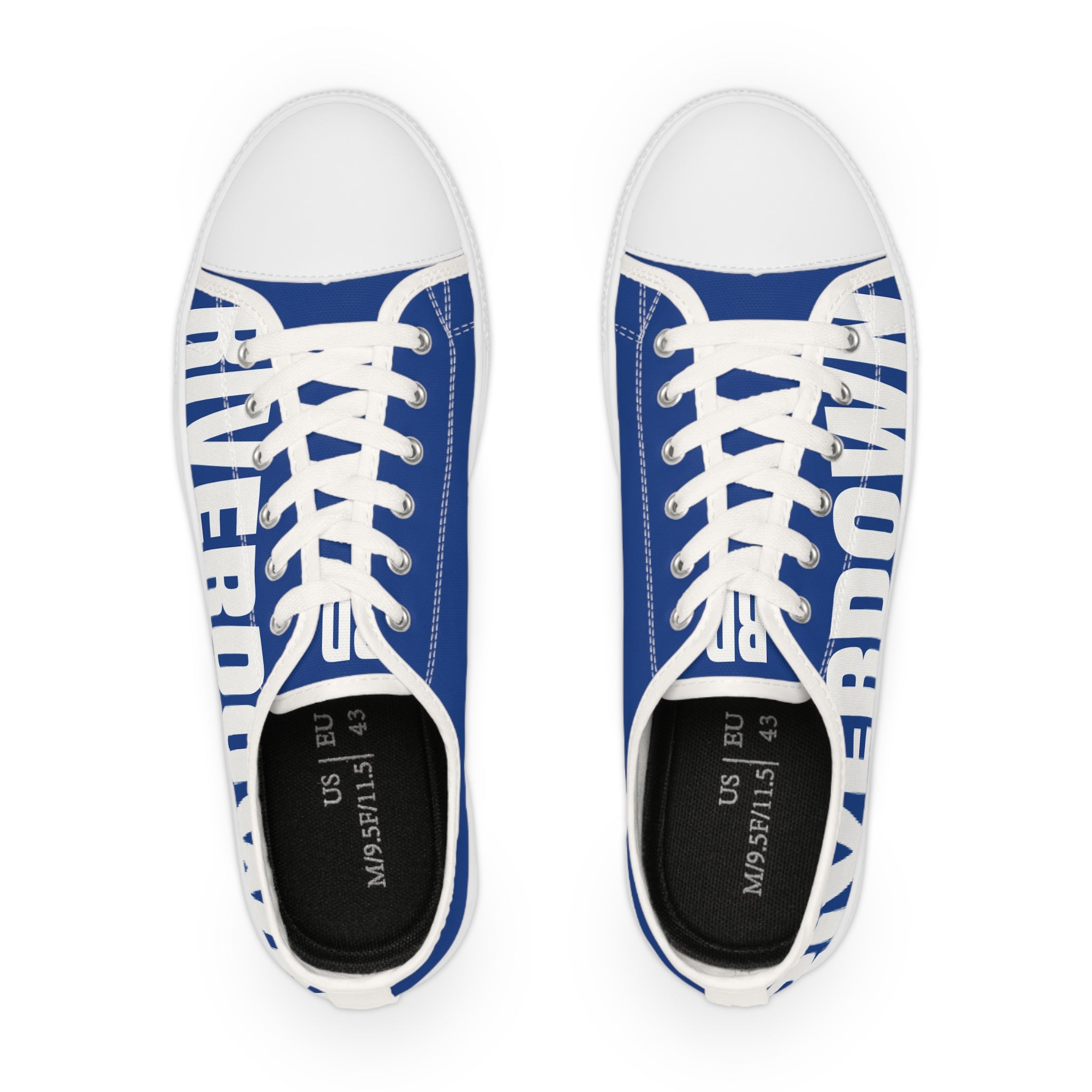 81 - Men's Deep Blue Low Top Sneakers — Canvas Shoes
