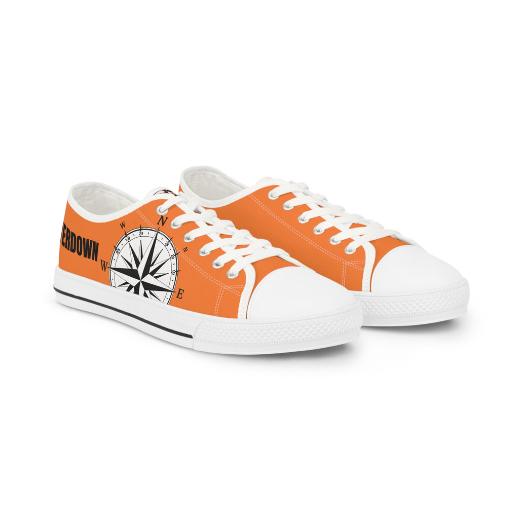 81 - Men’s Compass Graphic Low Top Sneakers — Men's Nautical Casual Shoes
