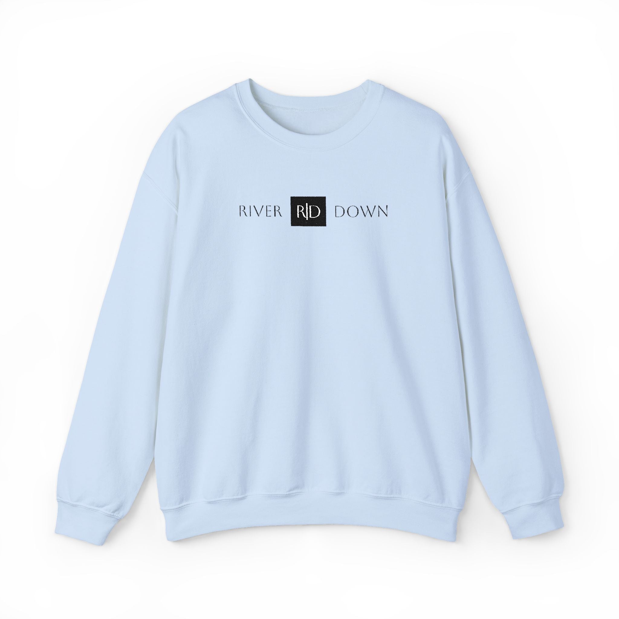 3 - Sweatshirt Embroidered Square RD Minimal Graphic Crewneck Sweatshirt — Small Black Patch Logo
