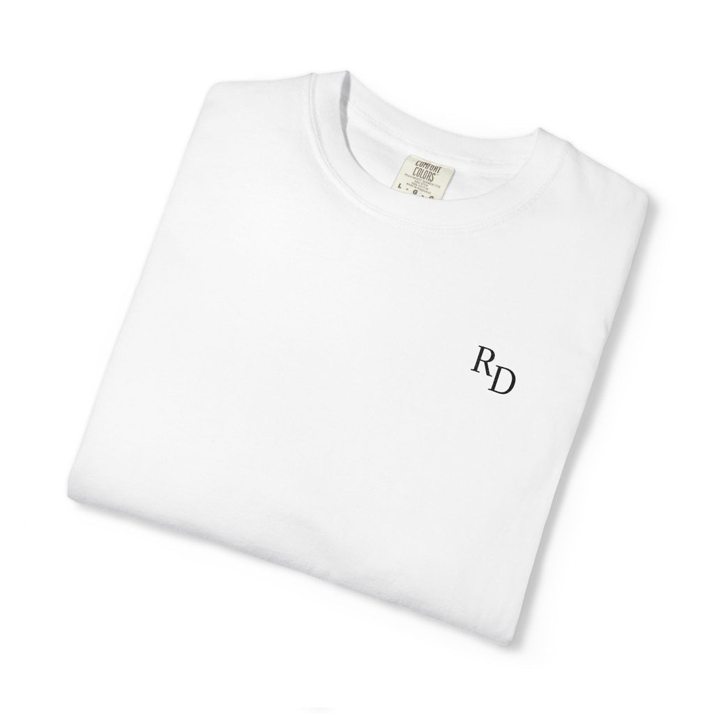 102 - Embroidered RD Logo T-Shirt — Soft Garment-Dyed Casual Tee