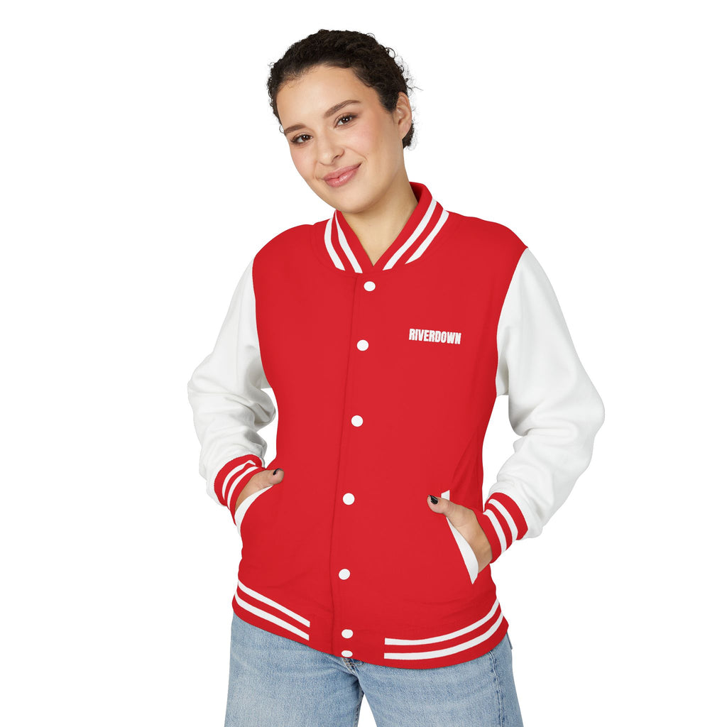52 - Jacket Letterman - Classic Black & White Varsity Style with 'R|D' Chest Logo