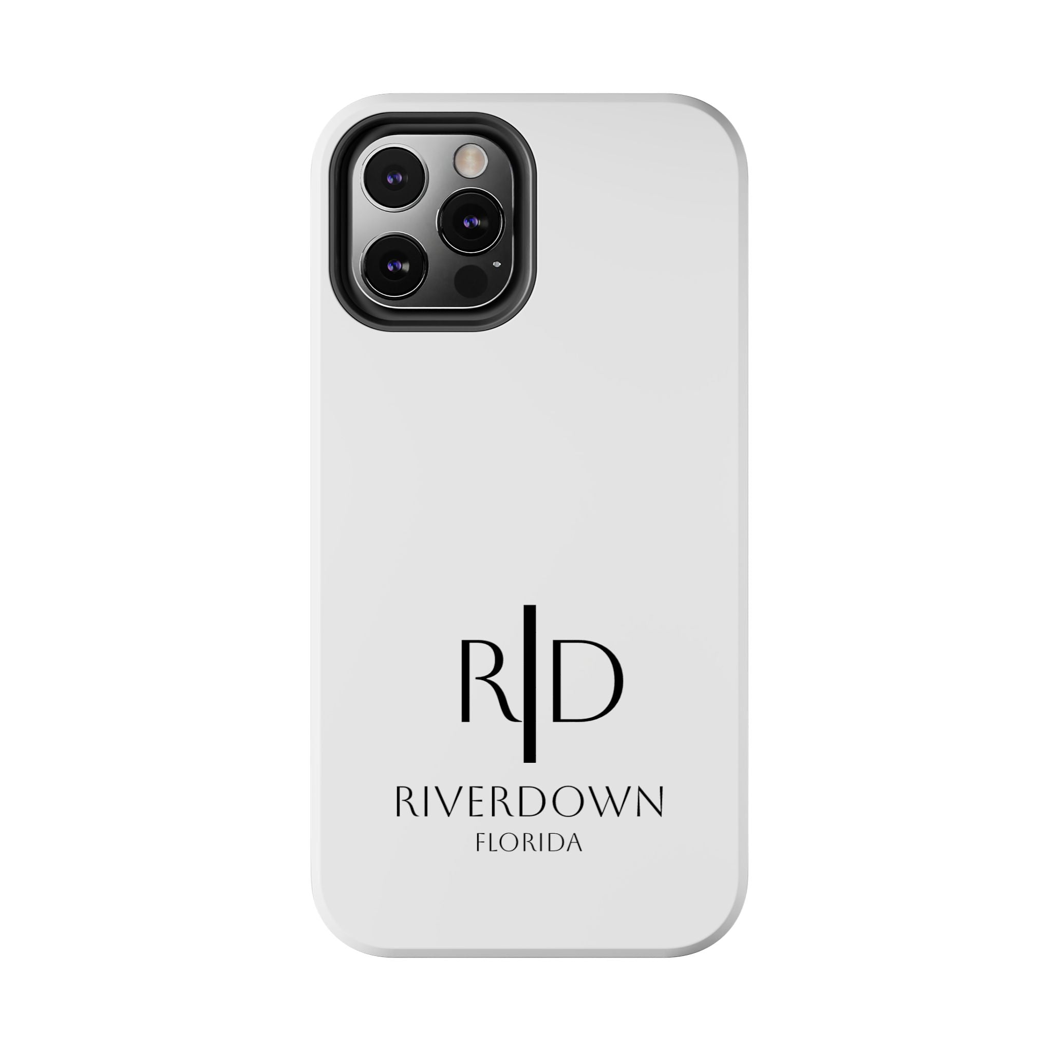 924 - Phone Case White Cap — Durable Protective Phone Cover with Monogram Logo