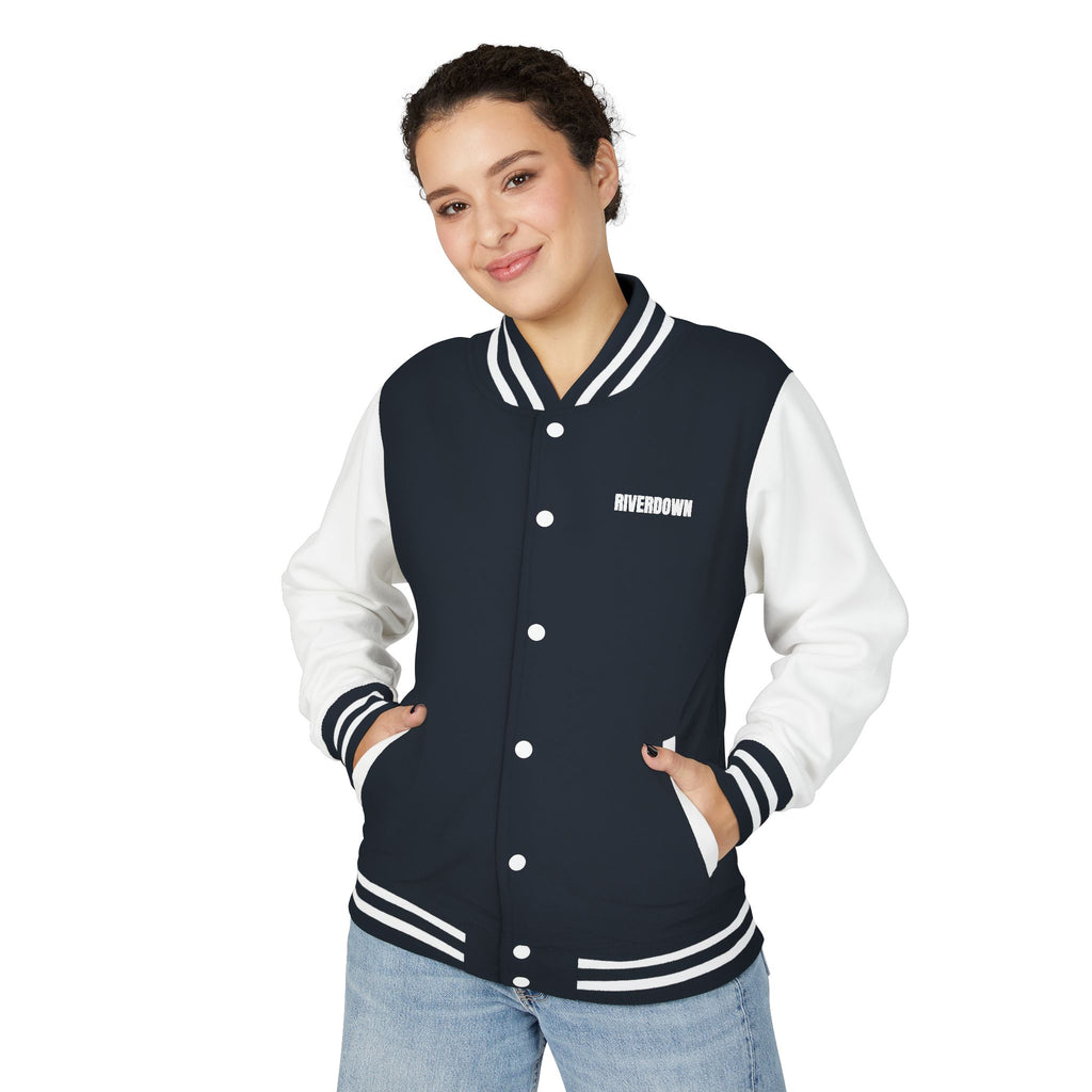 52 - Jacket Letterman - Classic Black & White Varsity Style with 'R|D' Chest Logo
