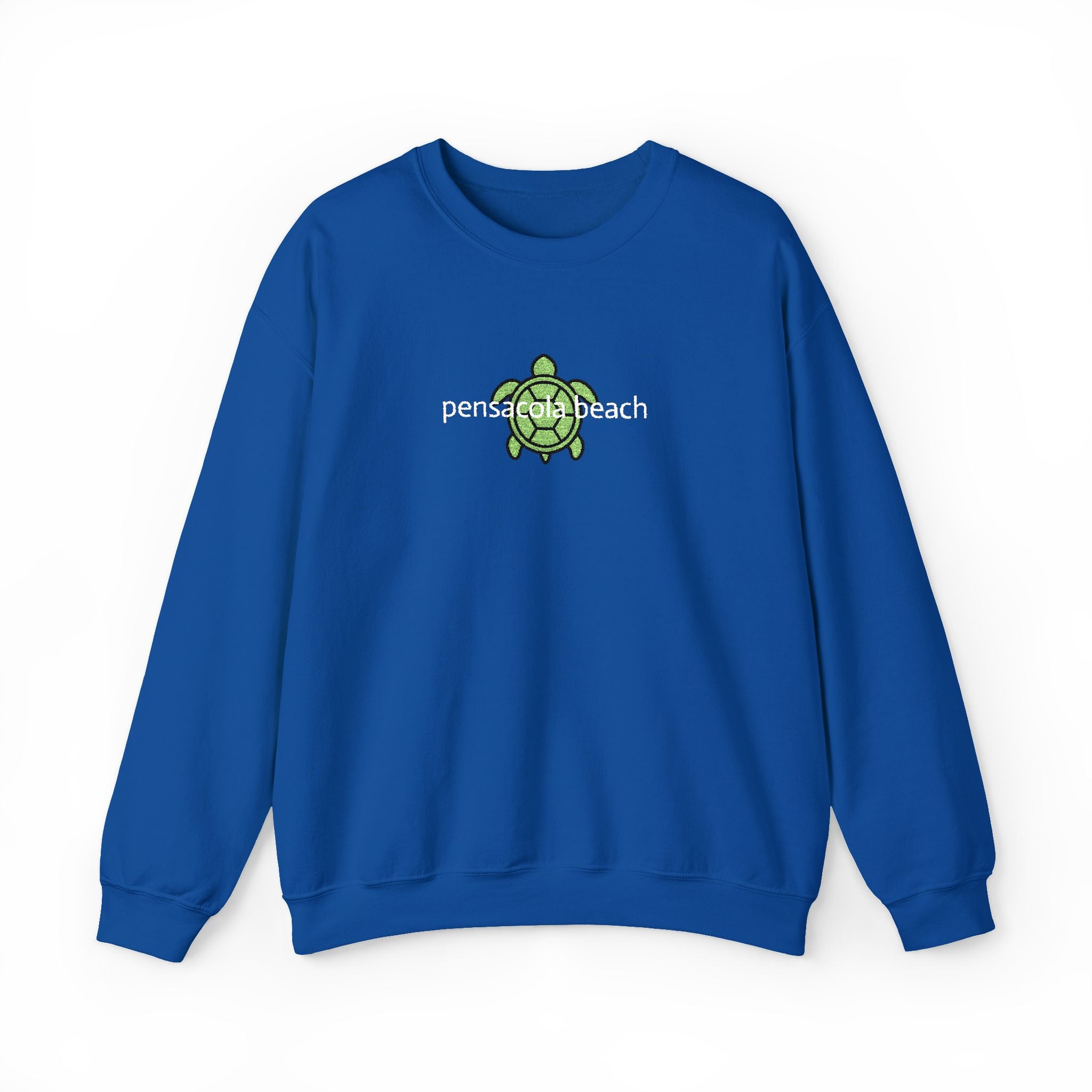 933 - Crewneck Embroidered Pensacola Beach Sweatshirt —Anchor  'Riverdown' Anchor Logo Minimalist Nautical Pullover